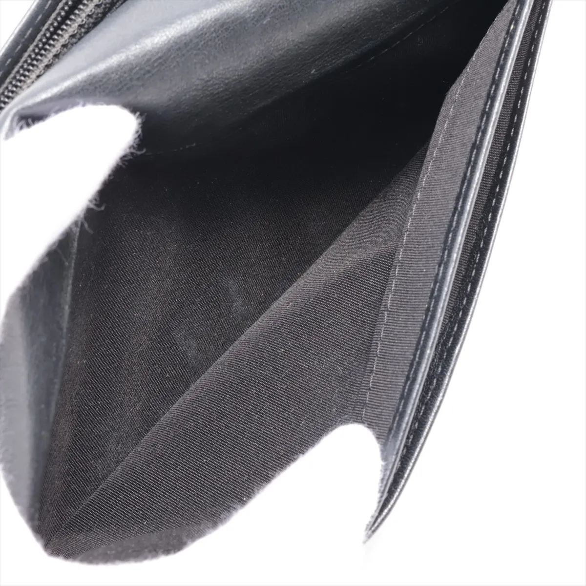 Matelasse patent leather long wallet black silver hardware 15294570 — view 4