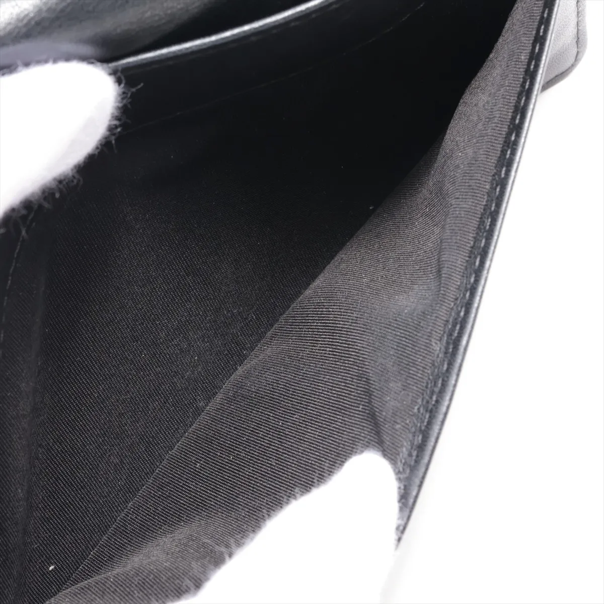 Matelasse patent leather long wallet black silver hardware 15294570 — view 5