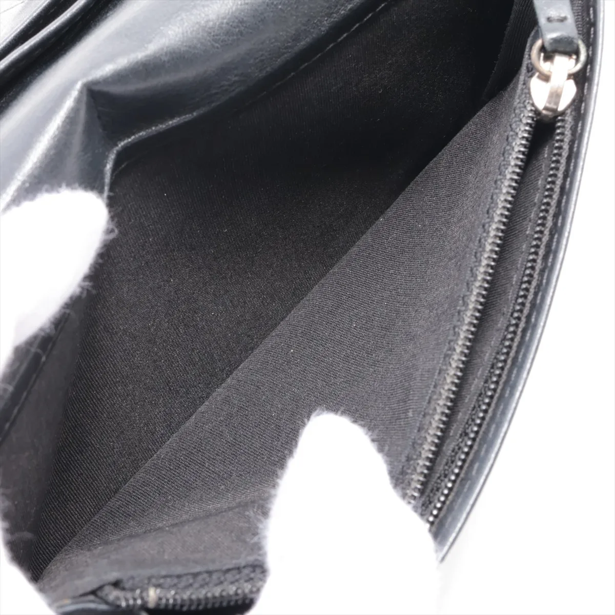 Matelasse patent leather long wallet black silver hardware 15294570 — view 6