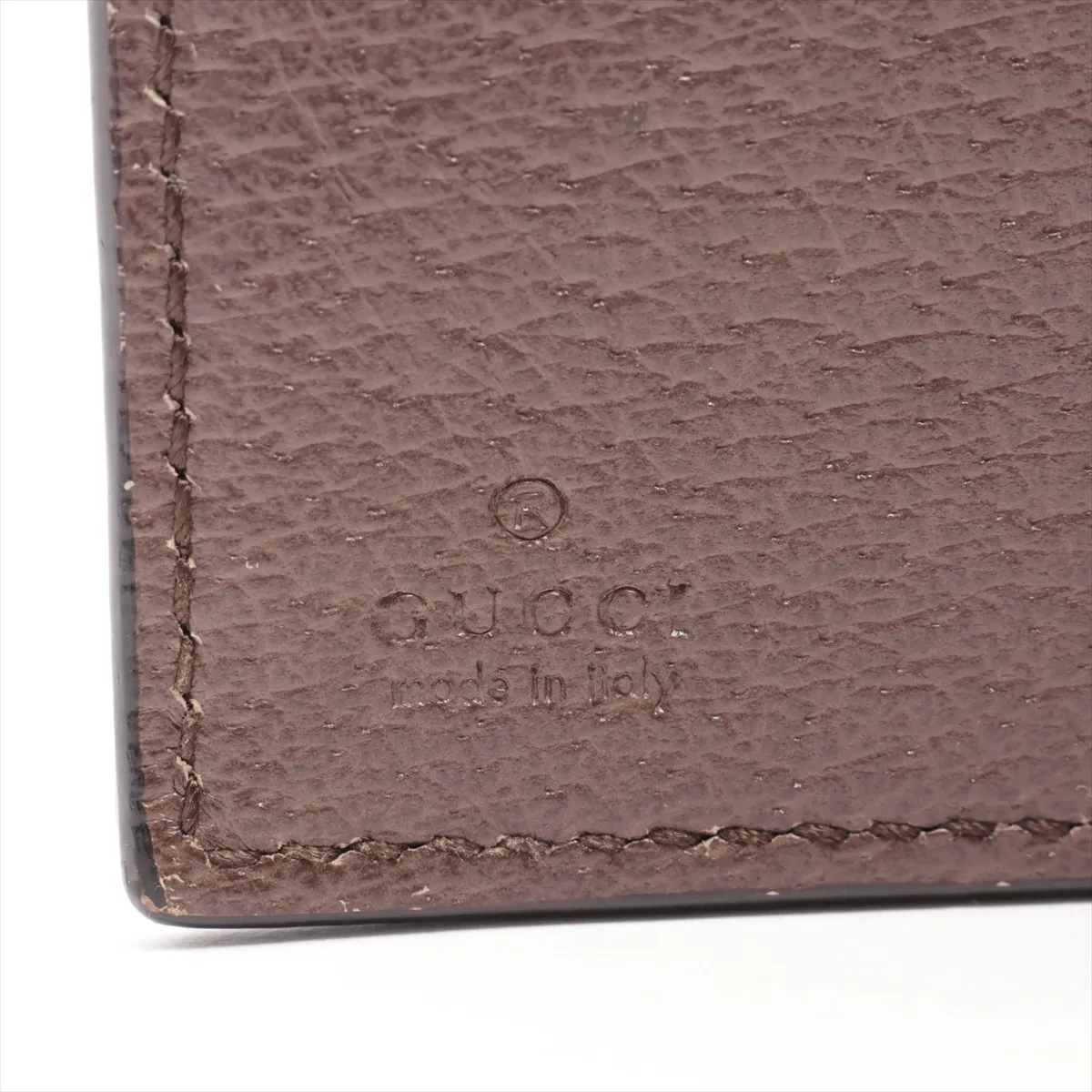 Tian GG Supreme PVC x Leather Long Wallet, Beige x Brown, 427011 — view 10