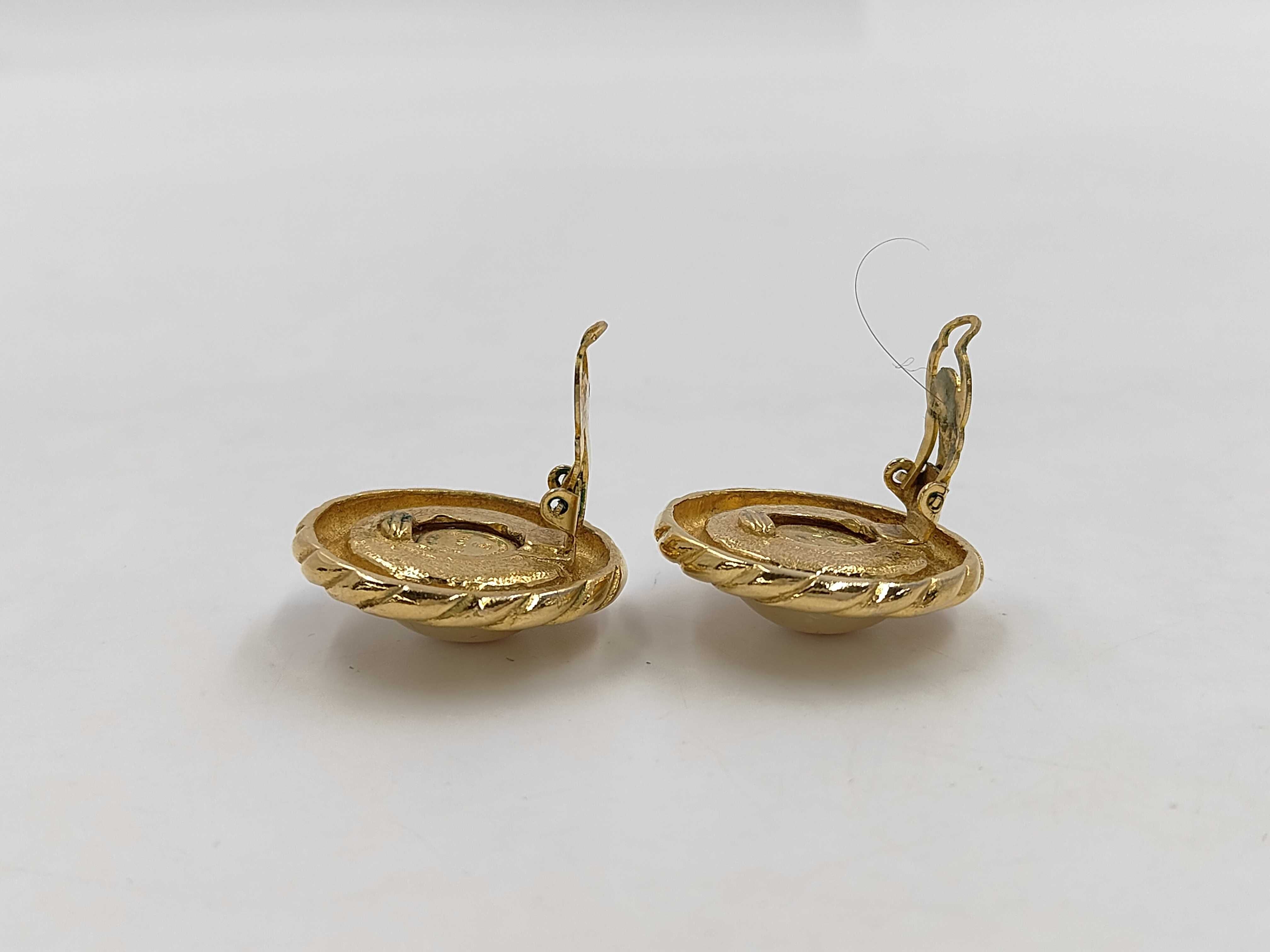 Faux Pearl Round Earrings — view 2