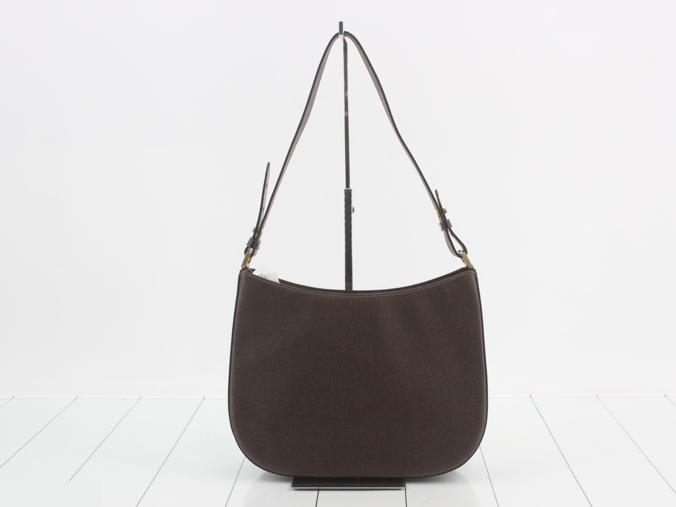 Burberrys Leather One-Shoulder Bag, Brown — view 2