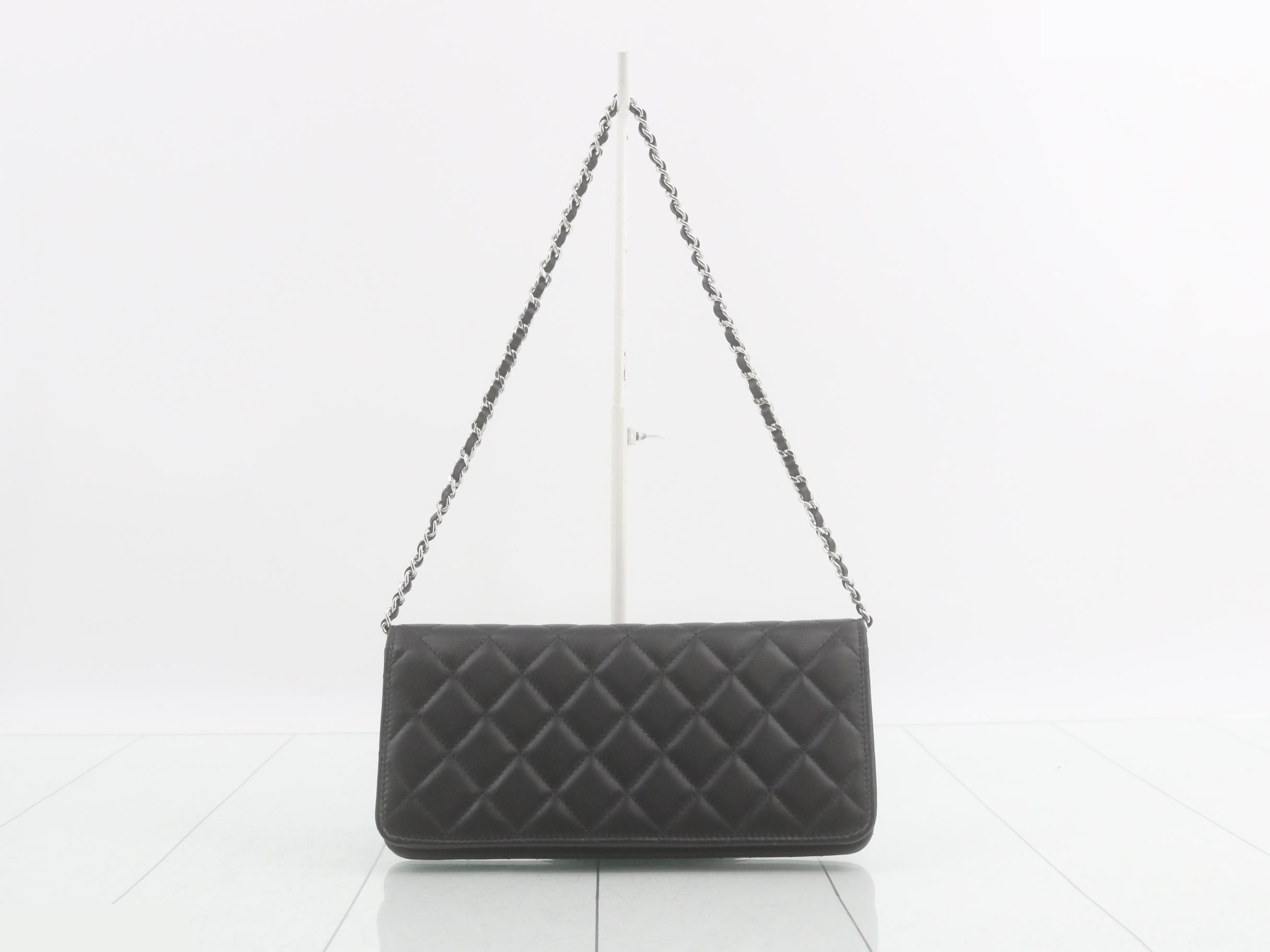 Matelassé Lambskin Chain Wallet — view 2