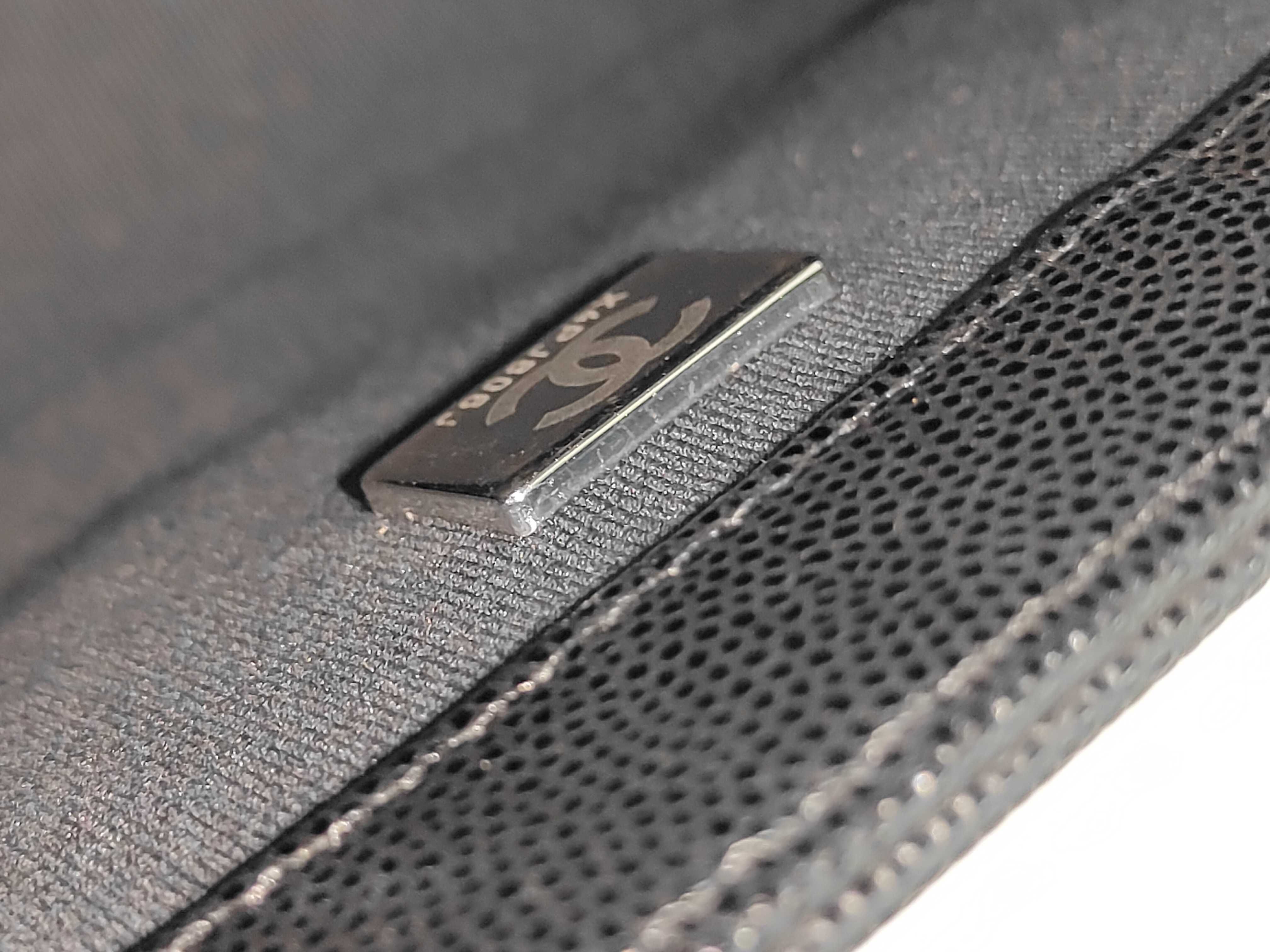 Boy Chanel Caviar Matelassé Plate Shoulder Bag — view 11