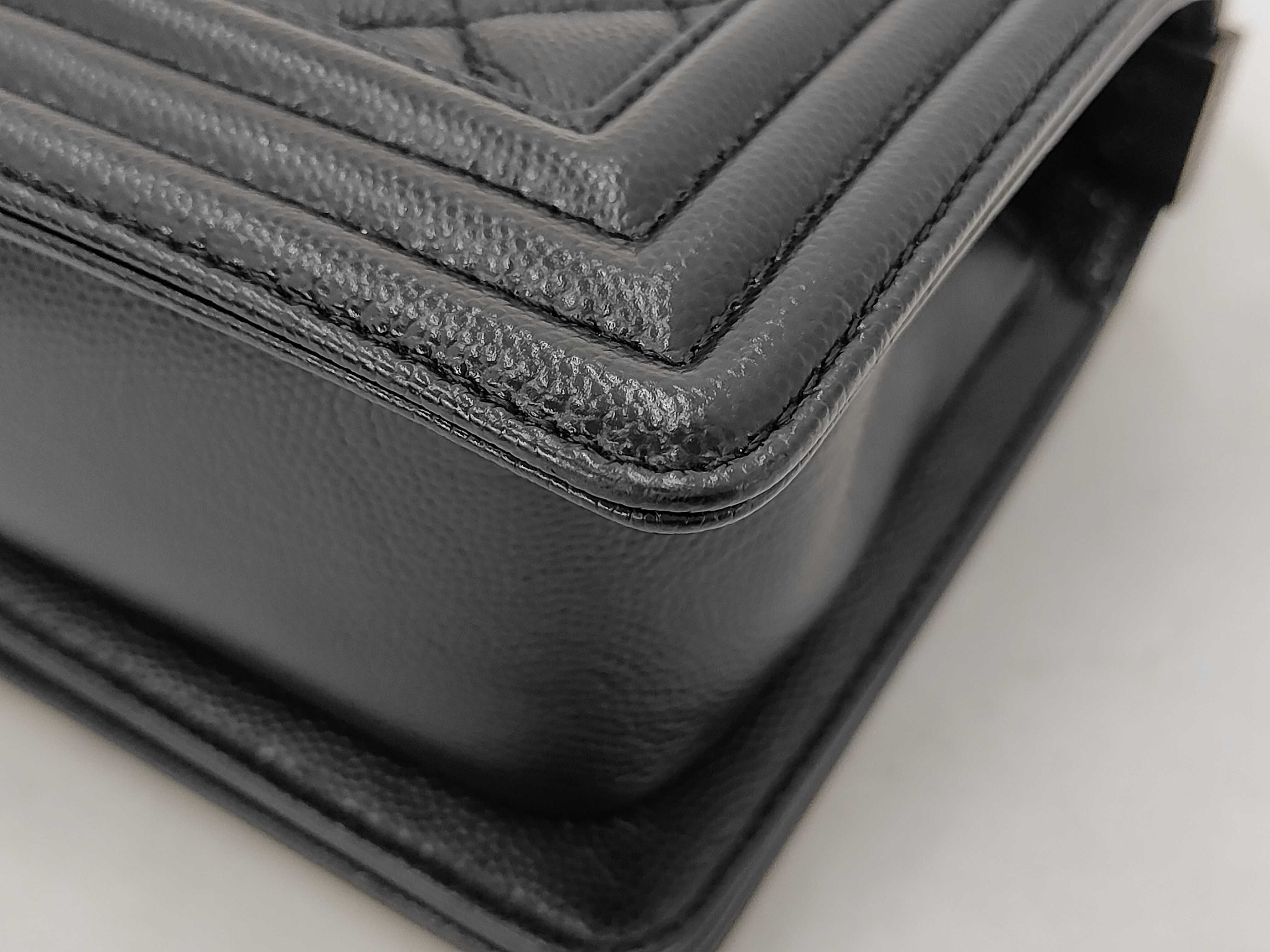 Boy Chanel Caviar Matelassé Plate Shoulder Bag — view 3