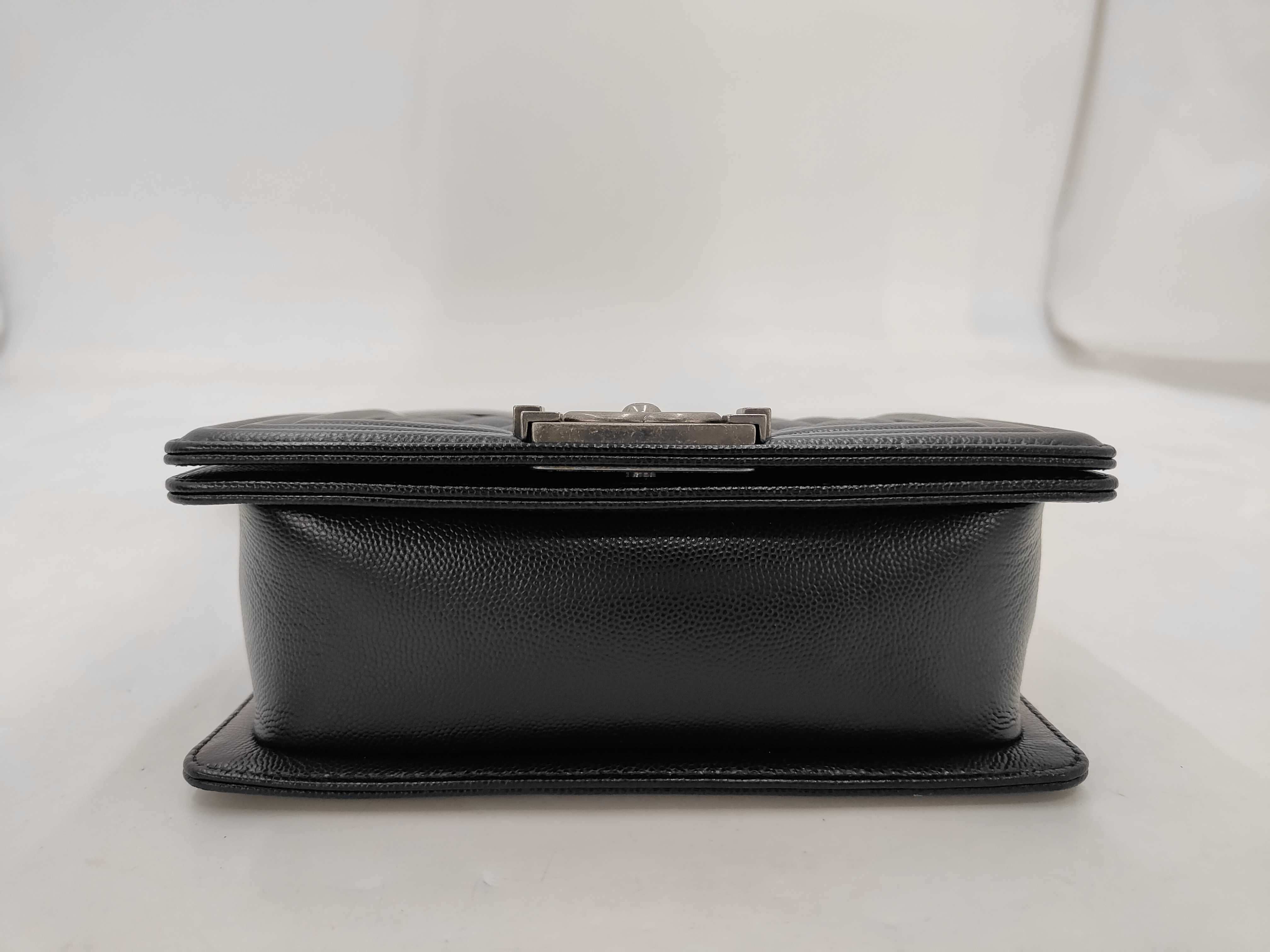 Boy Chanel Caviar Matelassé Plate Shoulder Bag — view 4