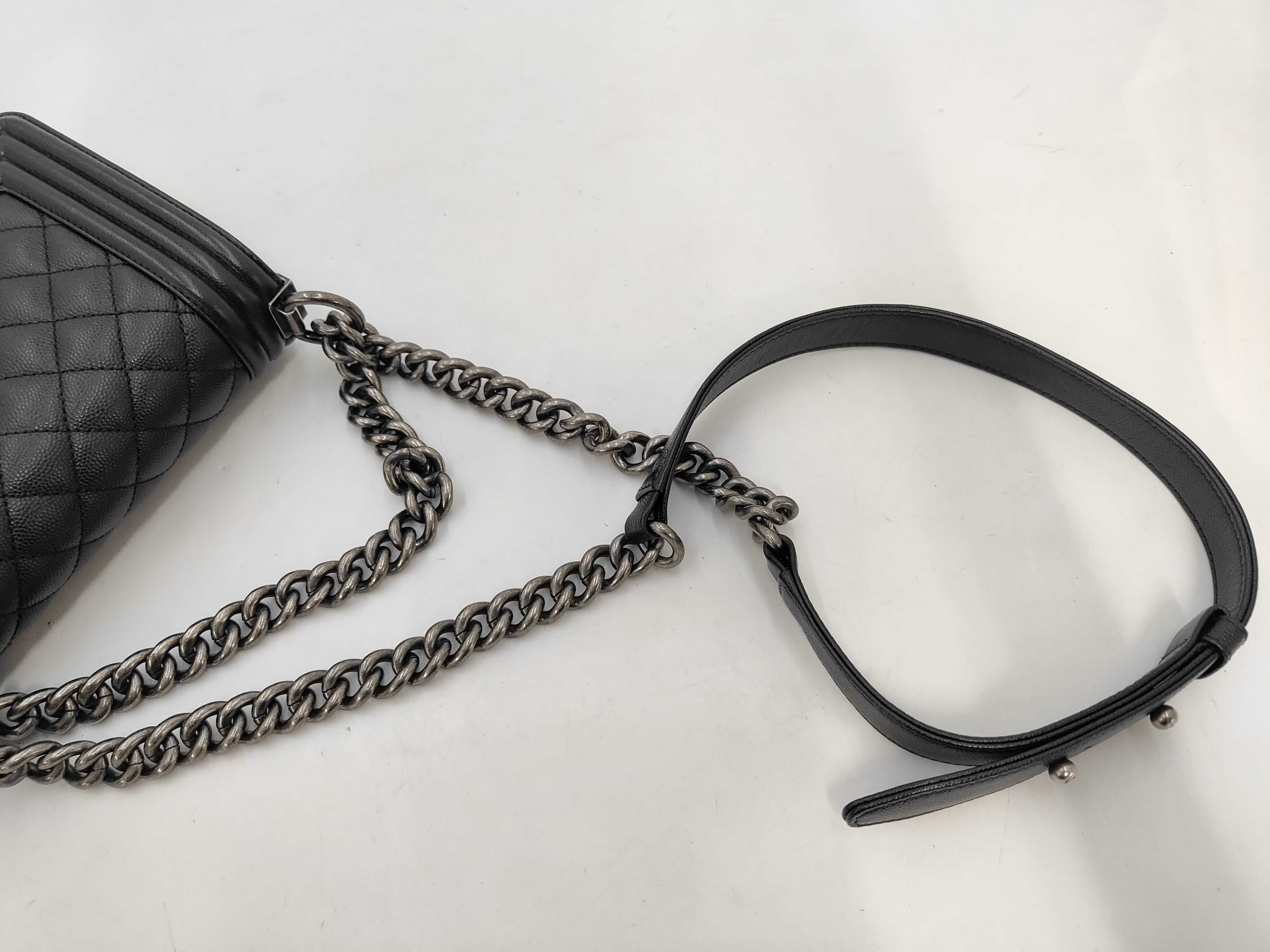 Boy Chanel Caviar Matelassé Plate Shoulder Bag — view 5