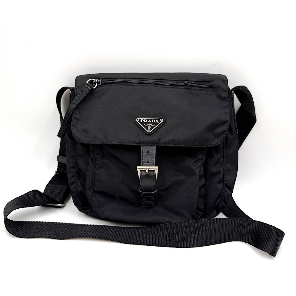 bag, shoulder bag, nylon, black