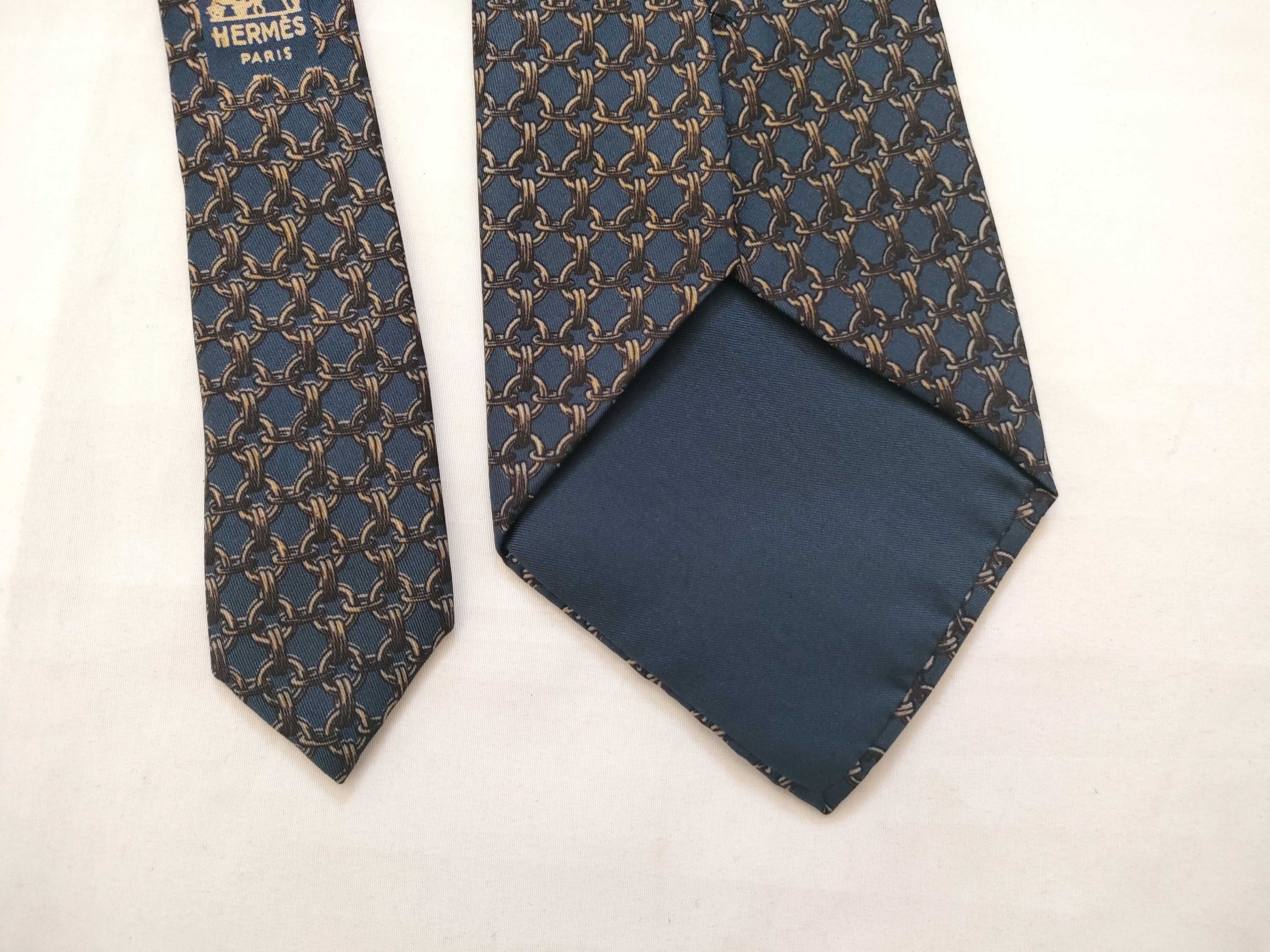 Silk Tie with Chain Motif, Blue Tones, Other Accessories — view 5