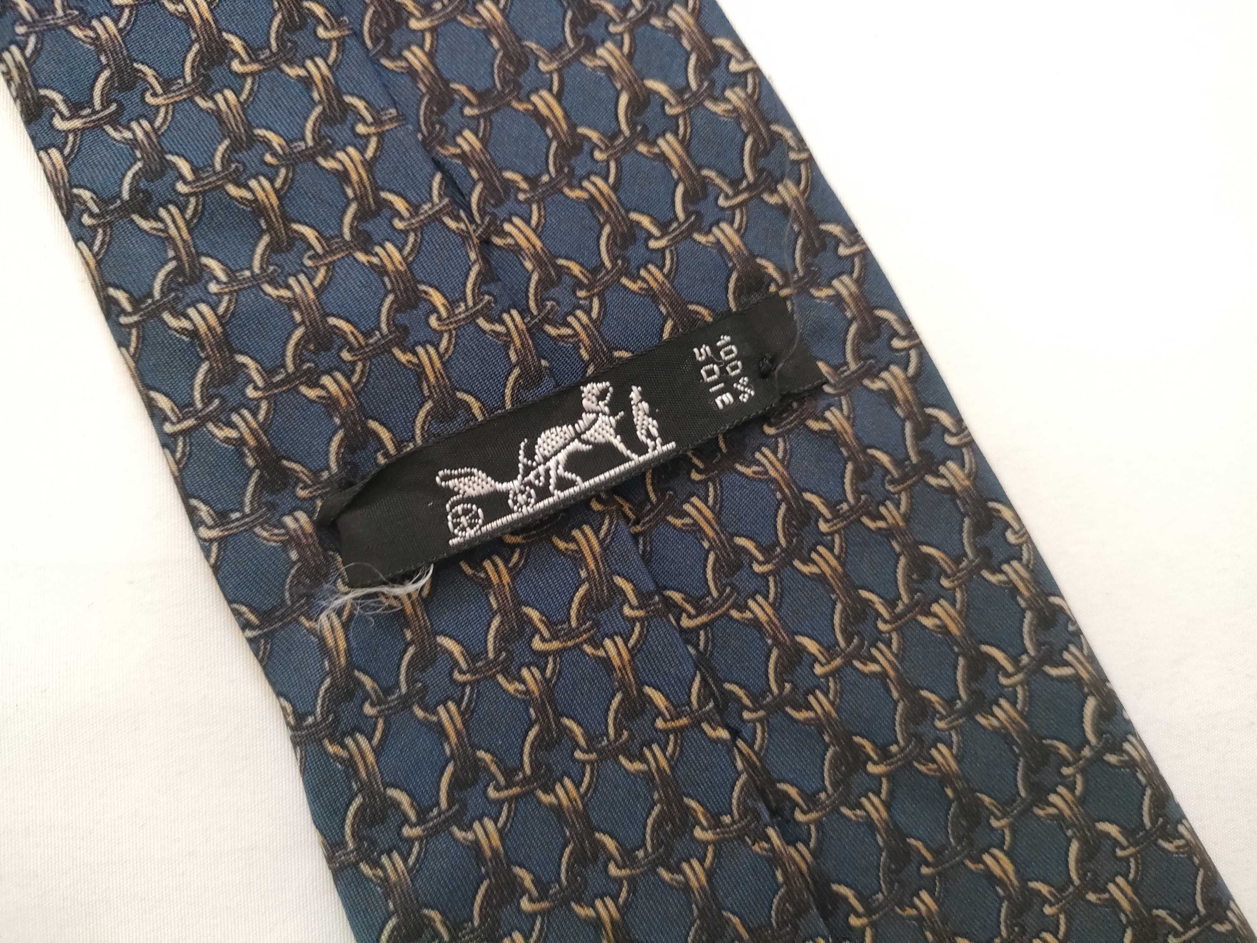 Silk Tie with Chain Motif, Blue Tones, Other Accessories — view 6