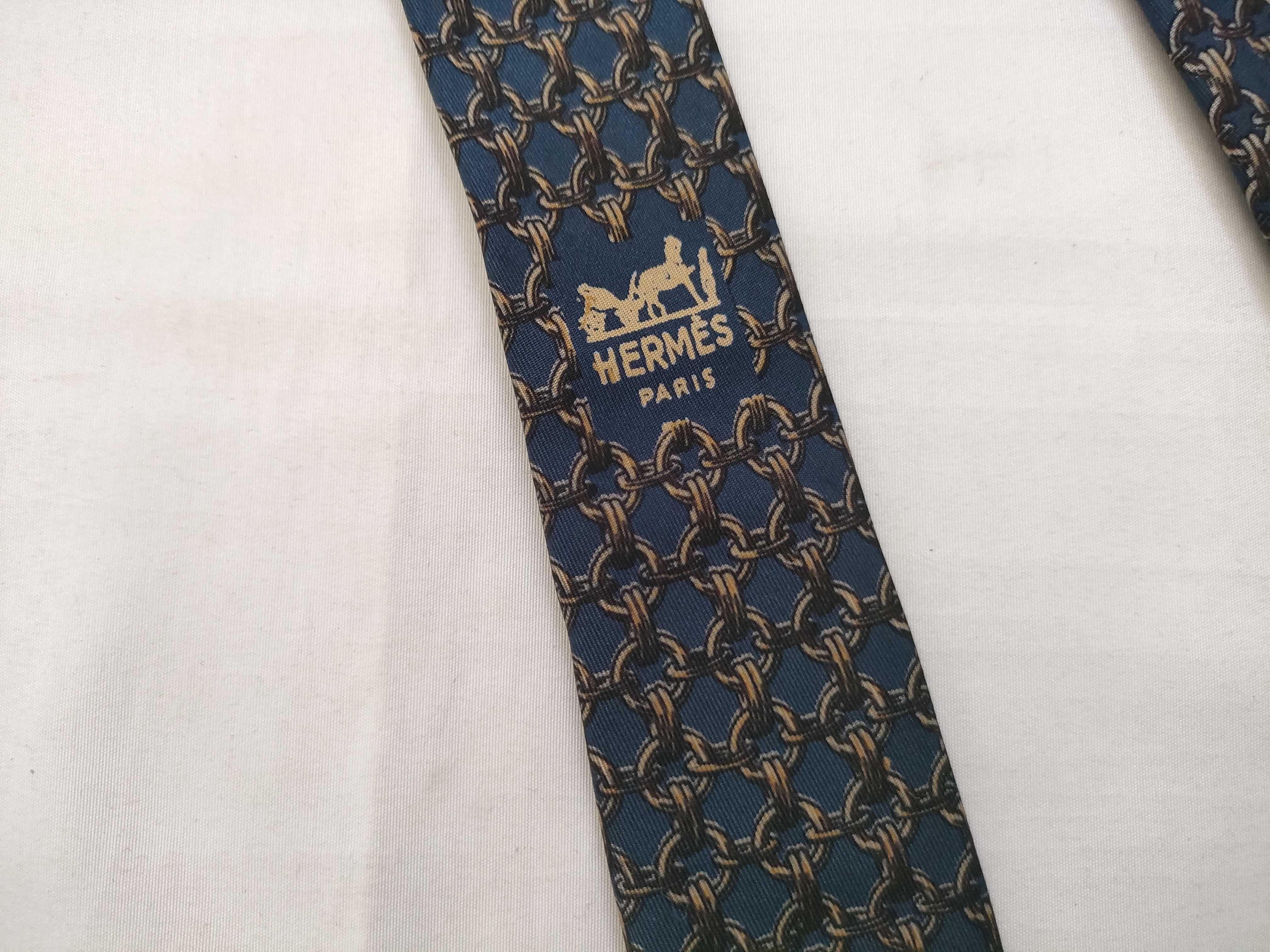 Silk Tie with Chain Motif, Blue Tones, Other Accessories — view 7