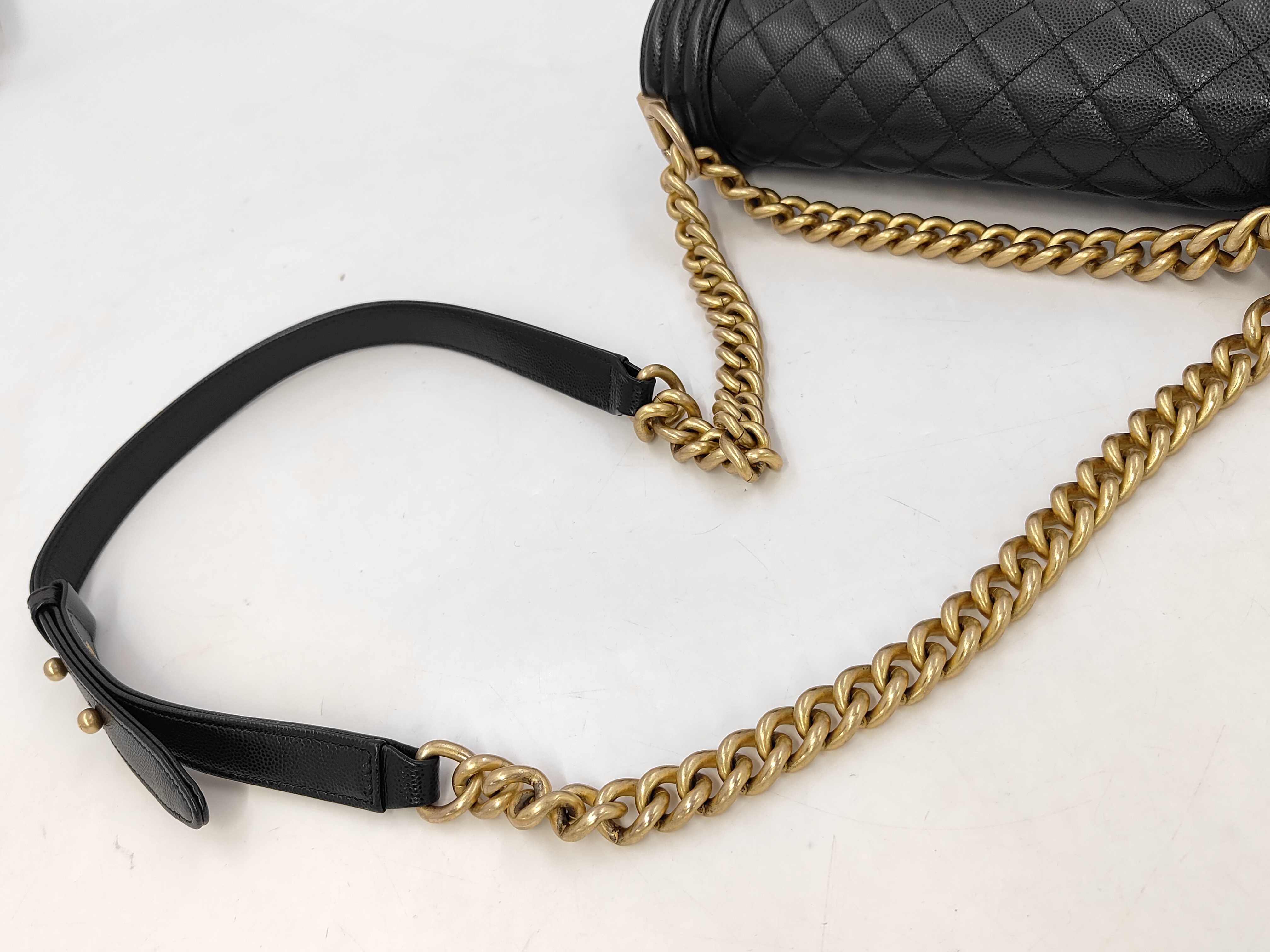 Boy Chanel Caviar Matelassé Shoulder Bag — view 3