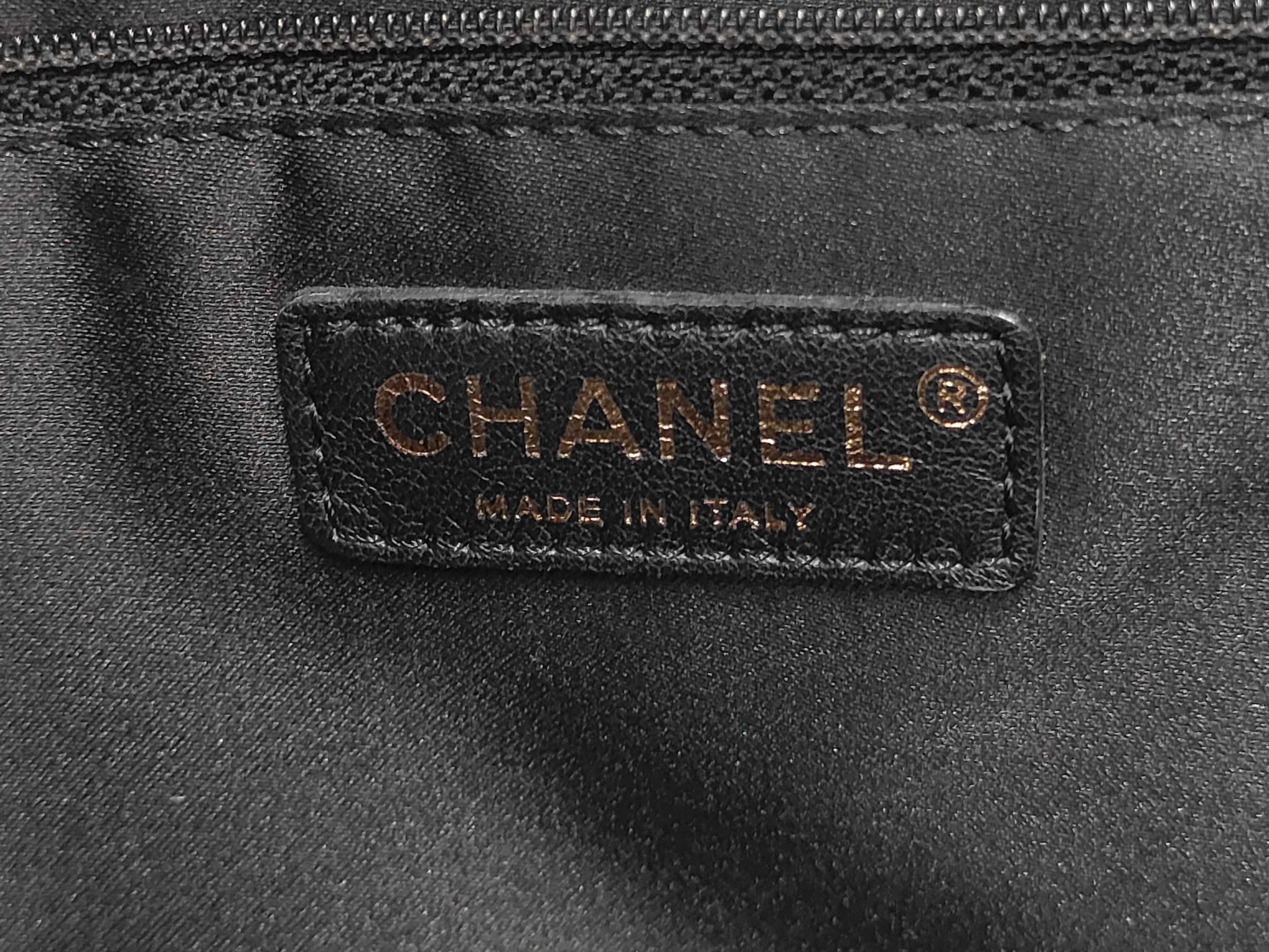 GST Caviar Leather Tote Bag with Chain, Serial Number 14 (with original seal), Black Leather Tote Bag — view 12