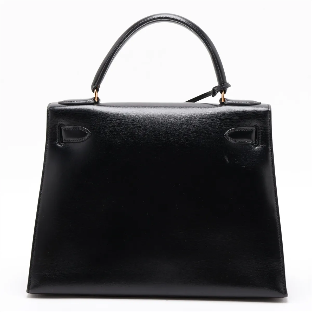 [Individually packaged] Hermes Kelly 28 Sellier Box Calf Black Gold Hardware S: 1989 — view 2
