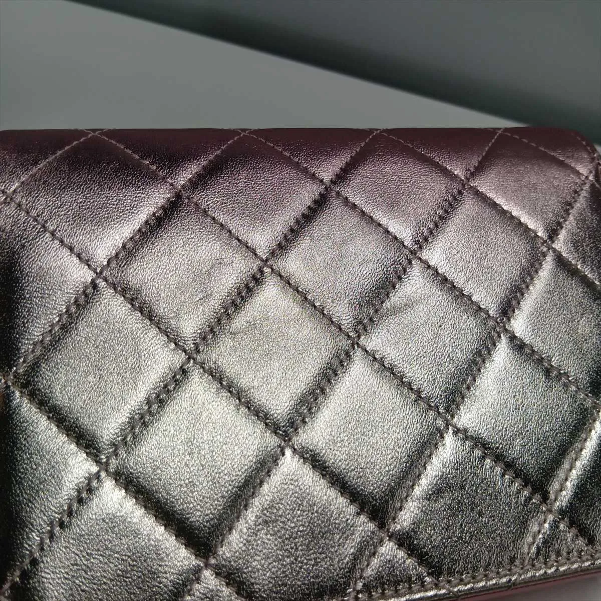 Mini Matelassé Lambskin Chain Shoulder Bag, Pink x Silver, Gold Hardware, HP0N2HXG, Random Serial Number — view 12