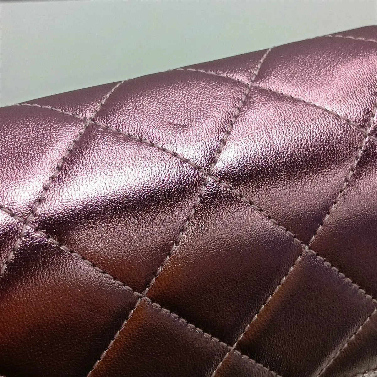 Mini Matelassé Lambskin Chain Shoulder Bag, Pink x Silver, Gold Hardware, HP0N2HXG, Random Serial Number — view 13