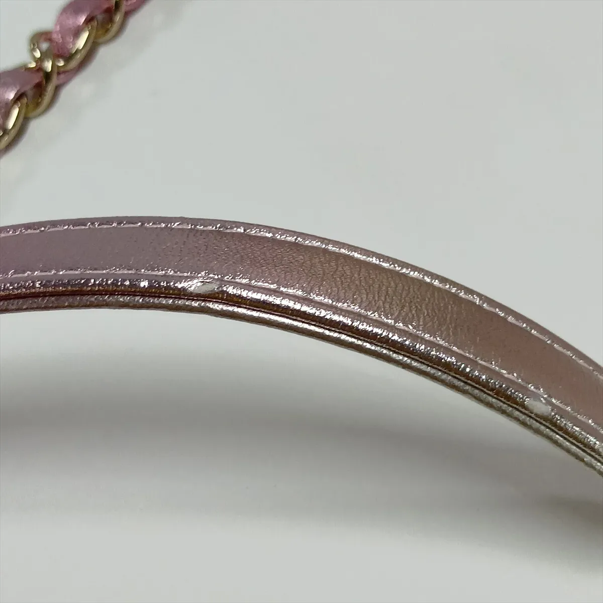 Mini Matelassé Lambskin Chain Shoulder Bag, Pink x Silver, Gold Hardware, HP0N2HXG, Random Serial Number — view 10