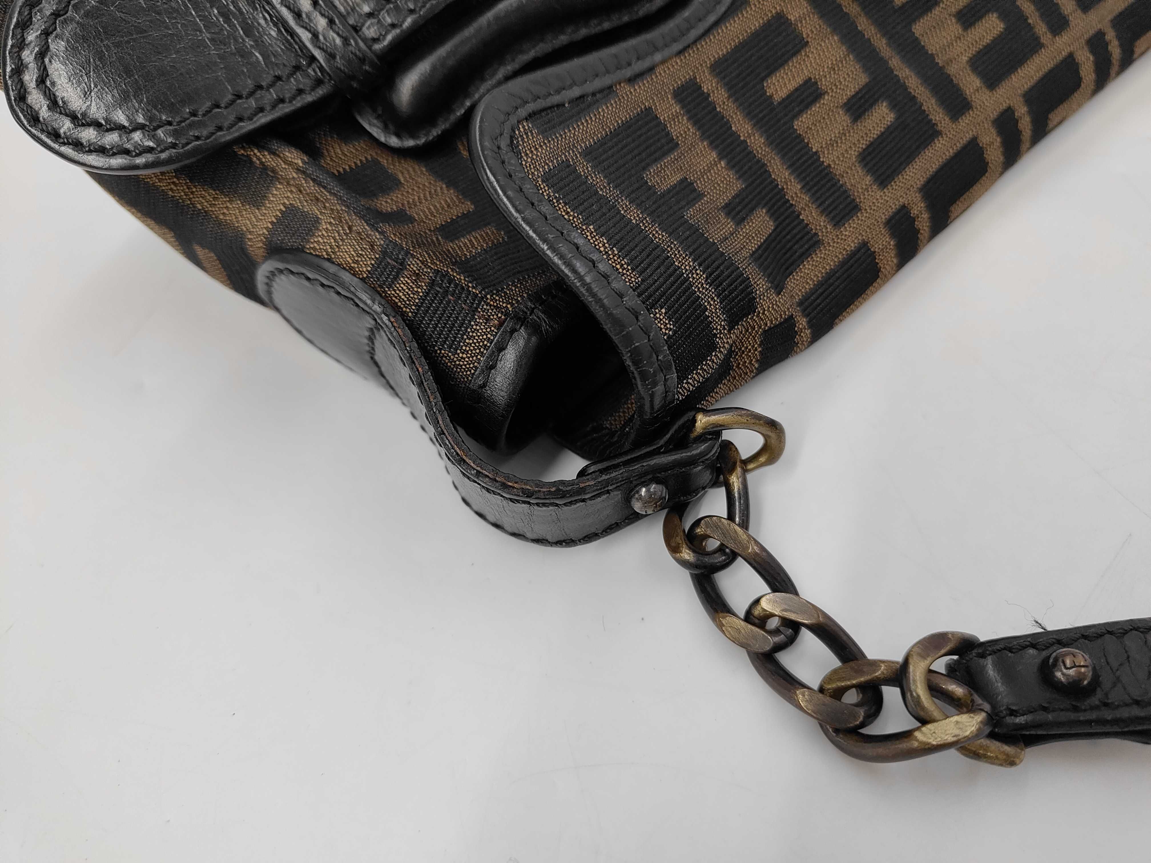 Zucca Shoulder Canvas Leather Shoulder Bag — view 5