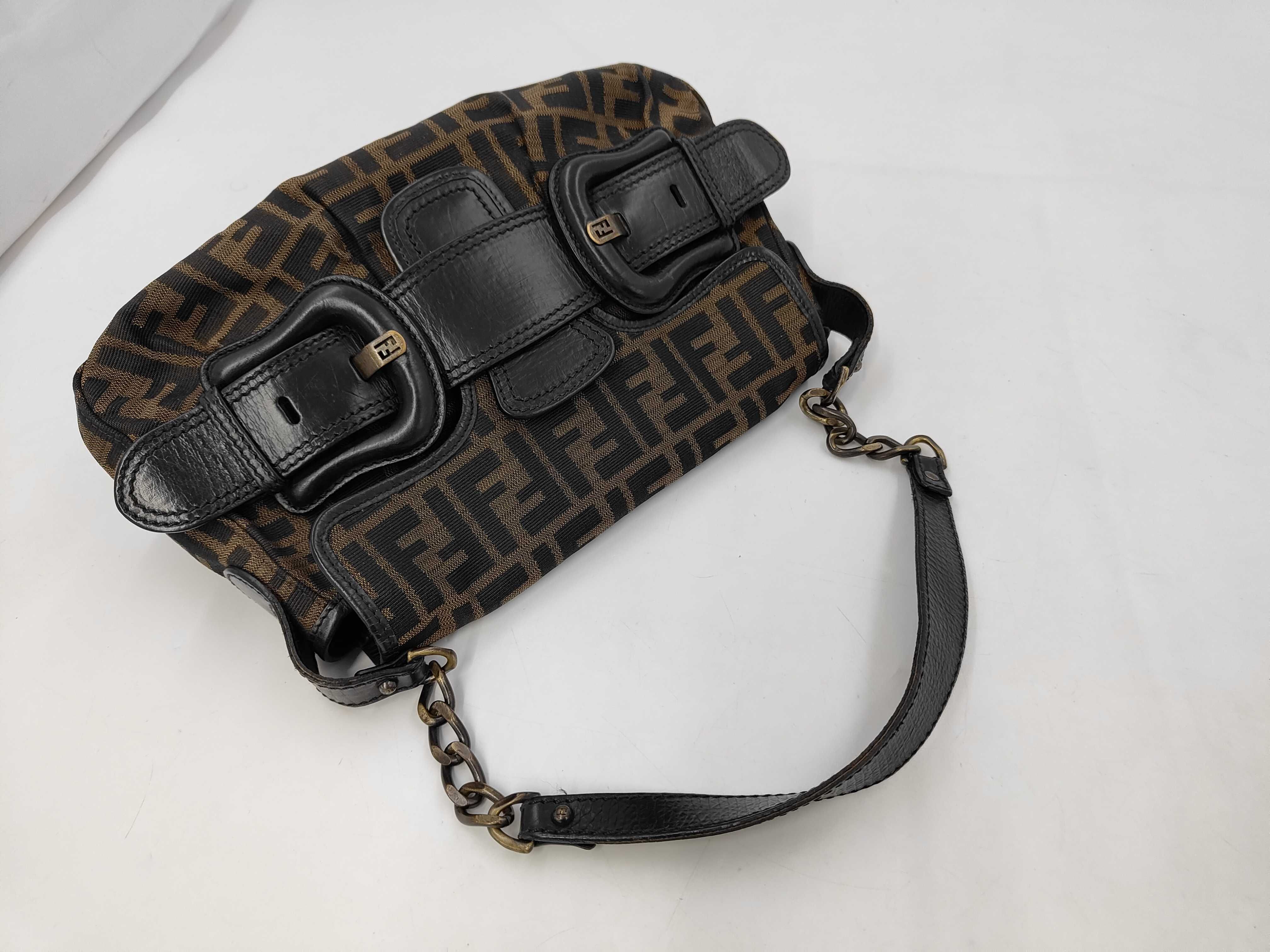 Zucca Shoulder Canvas Leather Shoulder Bag — view 6