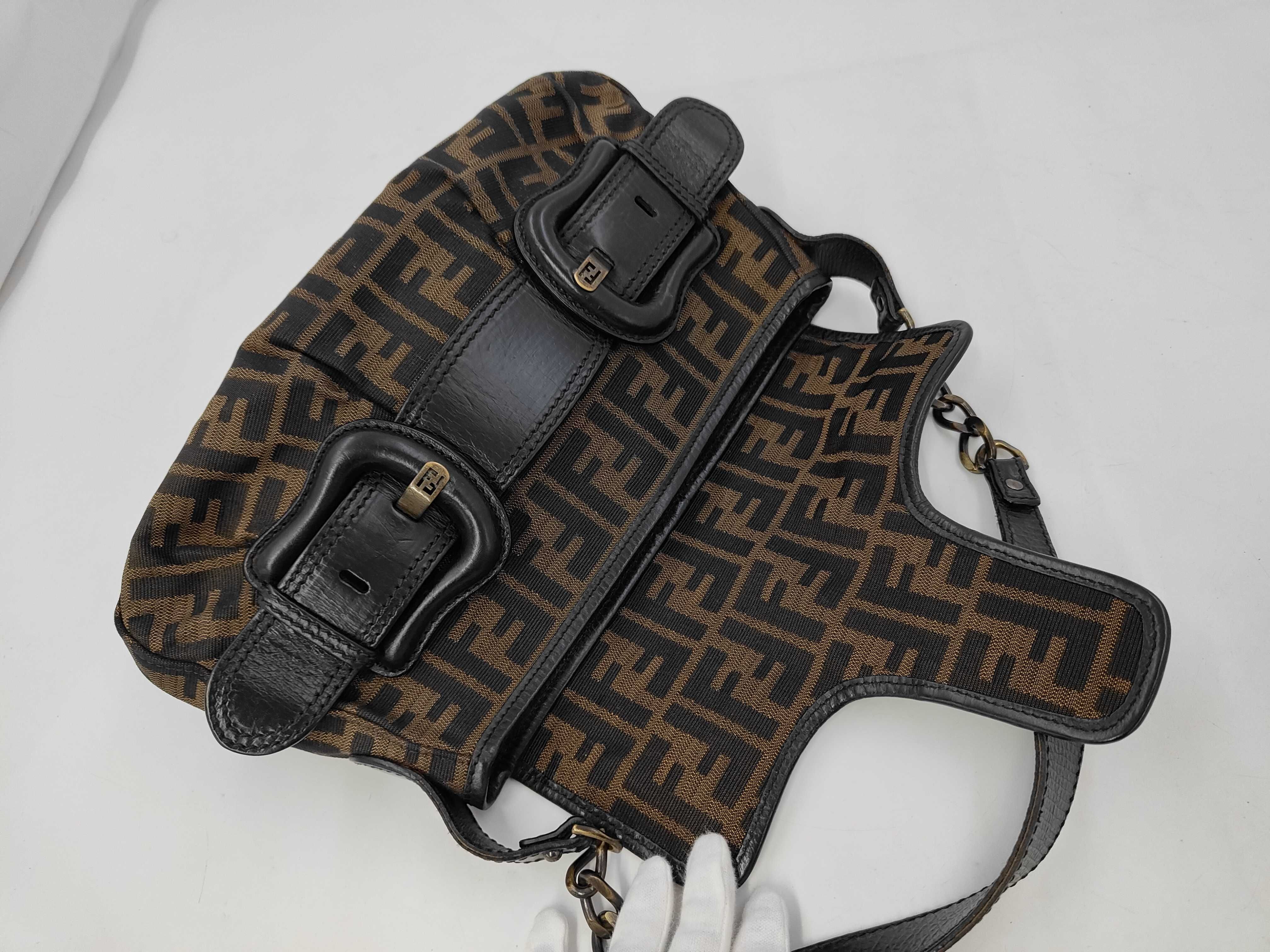 Zucca Shoulder Canvas Leather Shoulder Bag — view 8