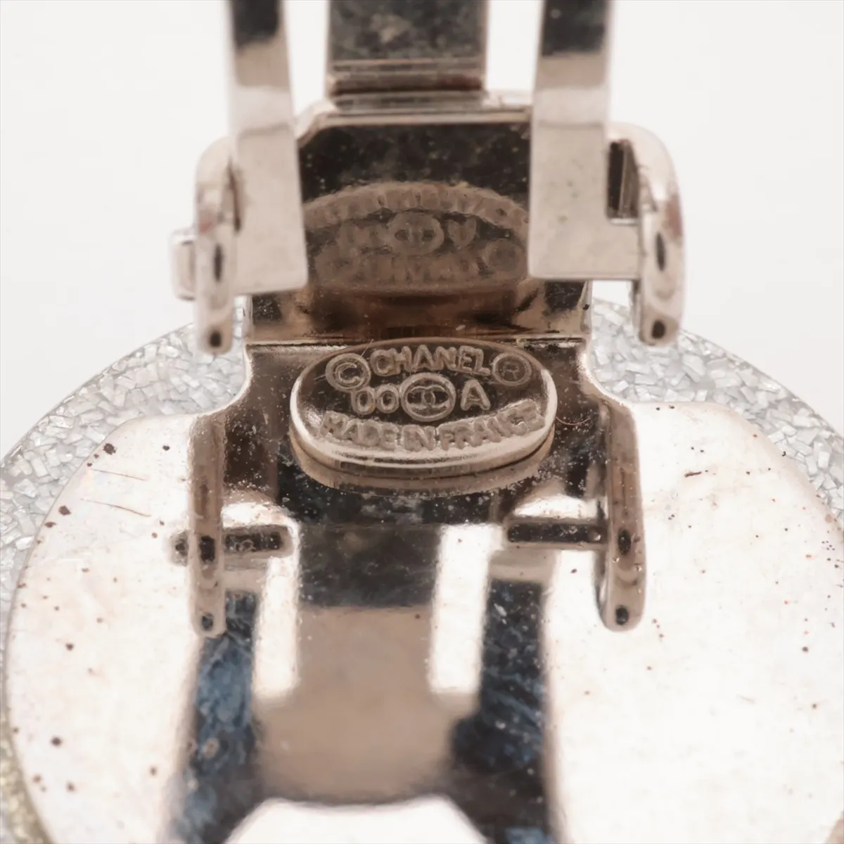 Coco Mark 00A Earrings (Pair) Metal x Resin Silver — view 5