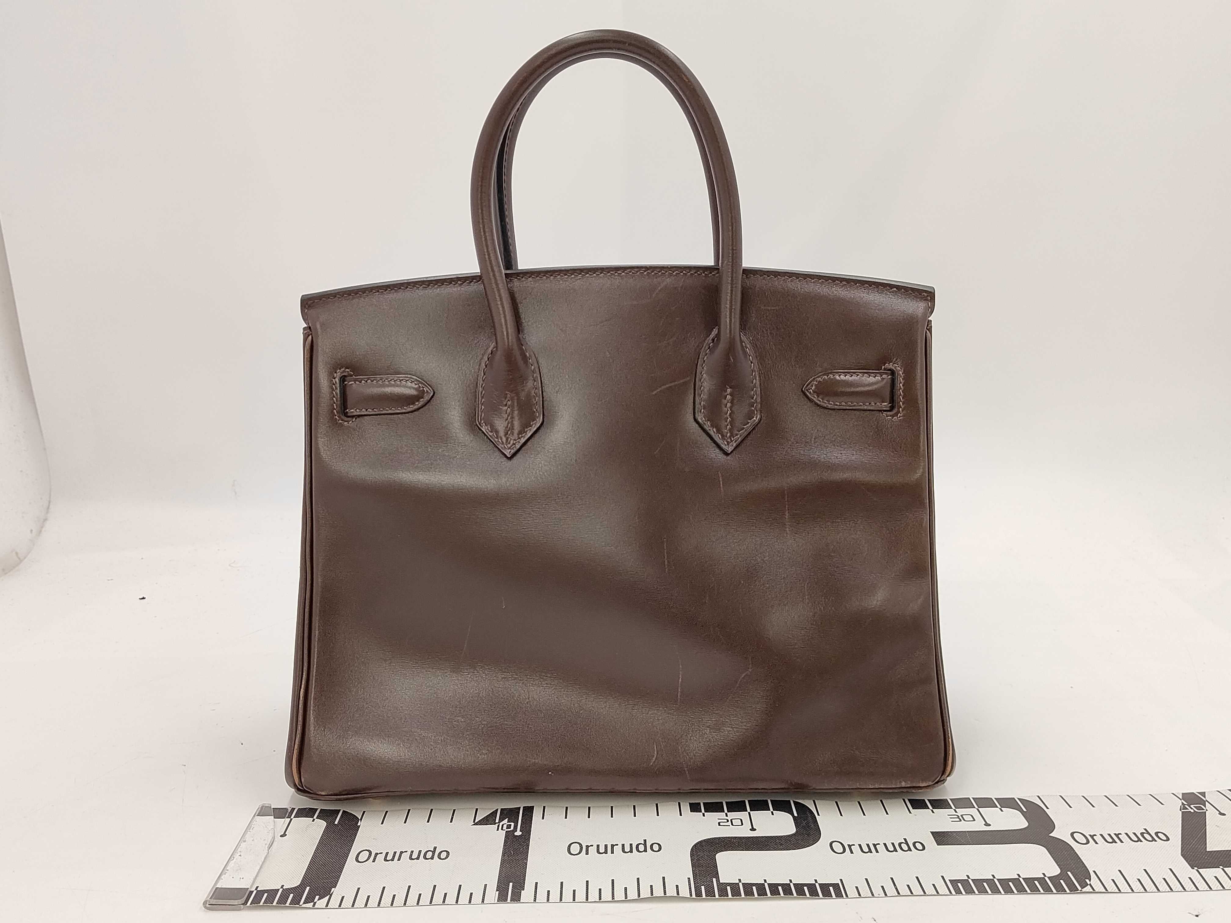 Birkin 30 Box Calf Brown Gold Hardware I Stamp Handbag — view 2
