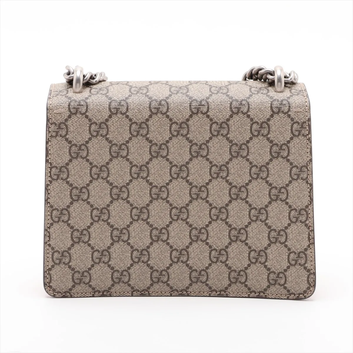 GG Supreme Dionysus 421970 PVC x Suede Chain Shoulder Bag, Beige — view 2