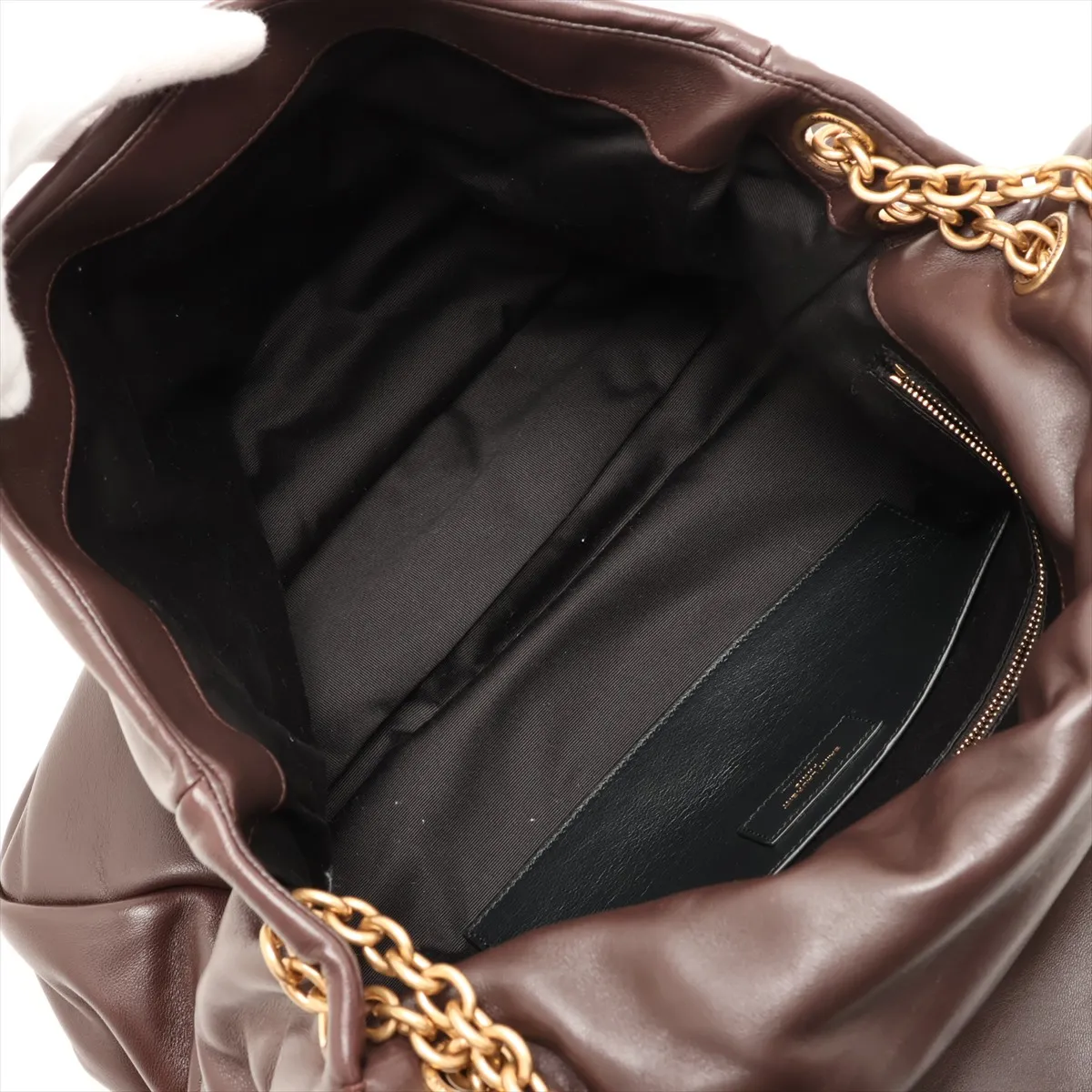 Jamie Leather Chain Shoulder Bag, Brown, 805859 — view 7