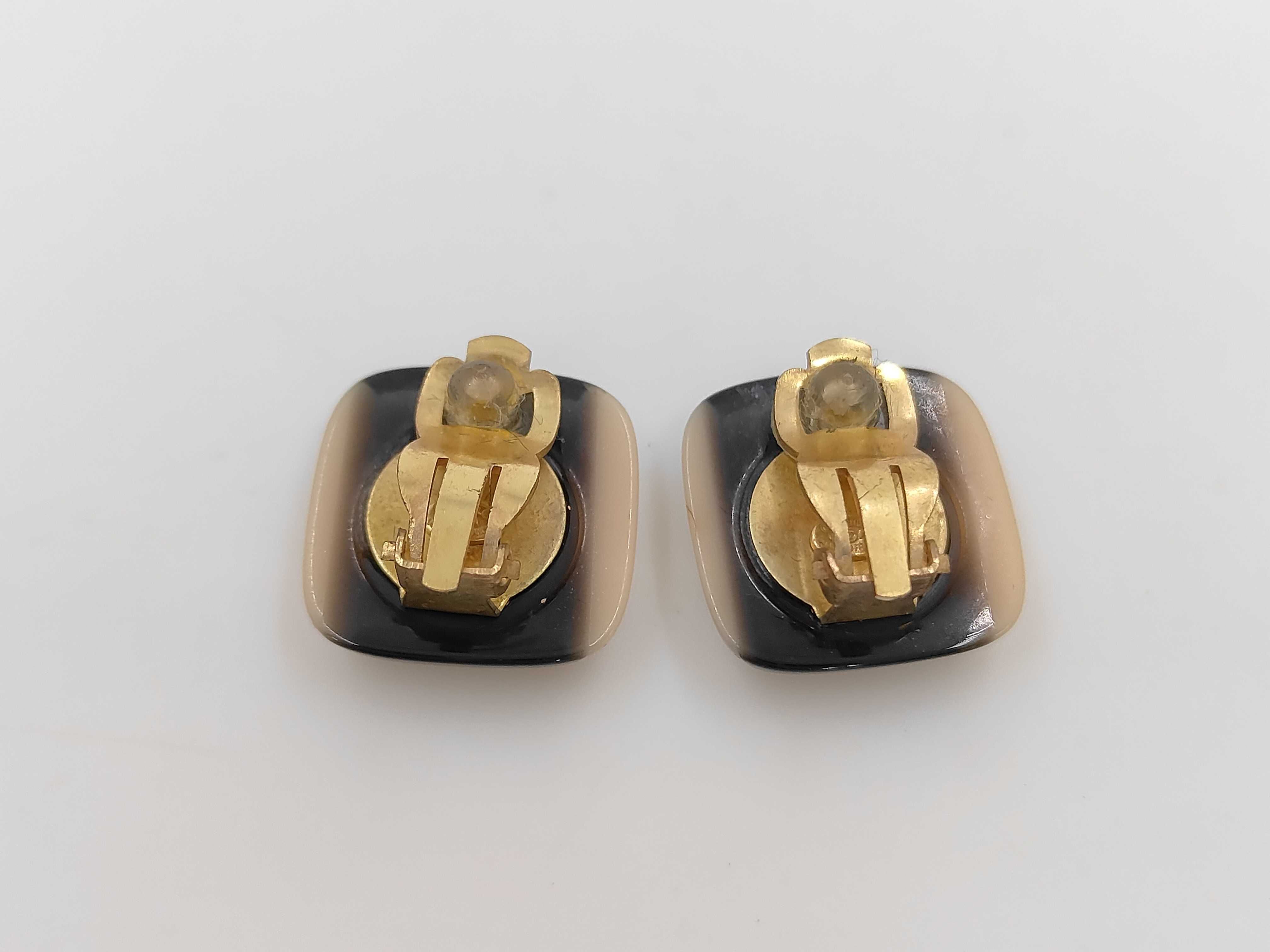 Earrings, Coco Mark Square, with original box. — view 2