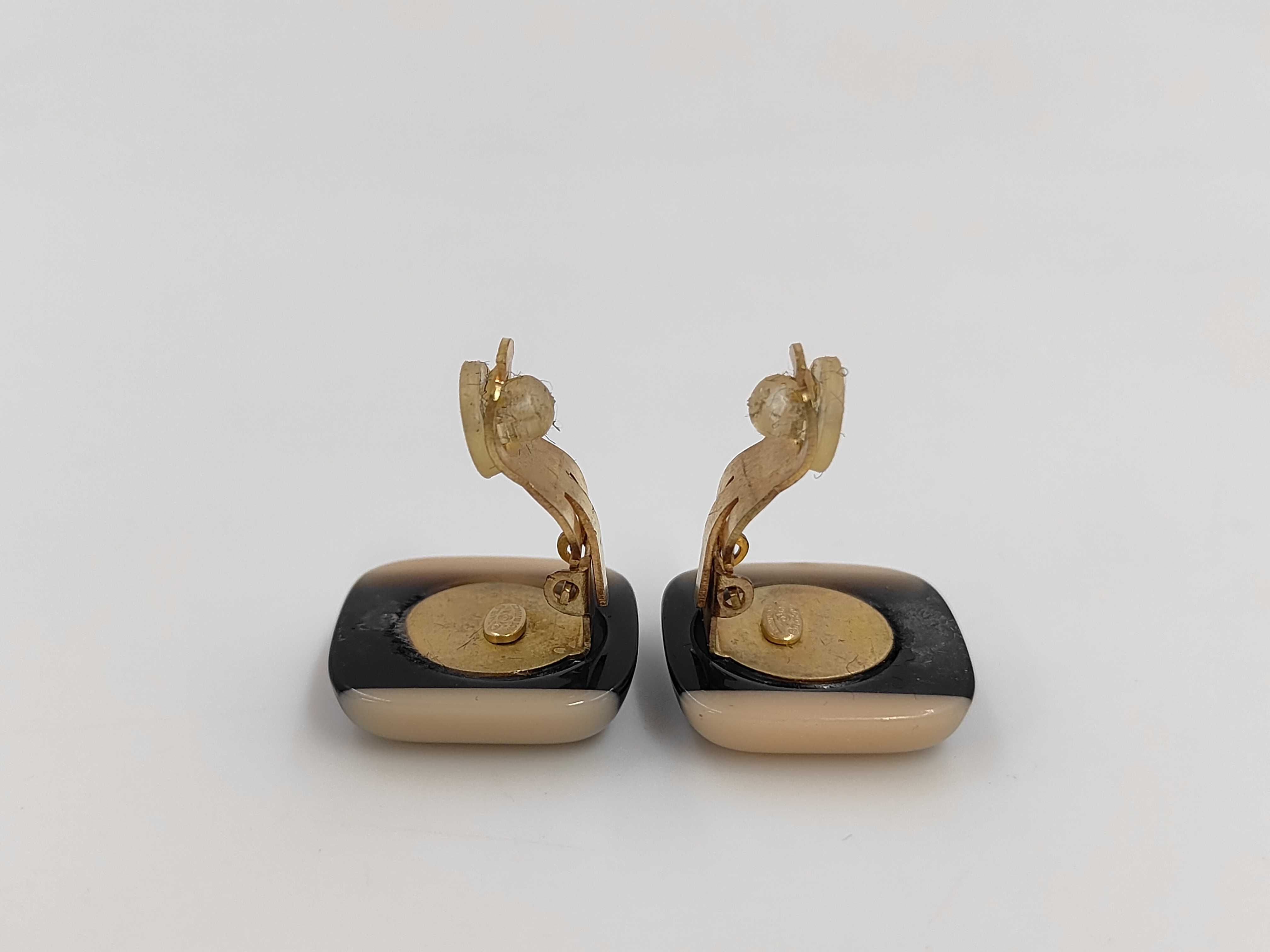 Earrings, Coco Mark Square, with original box. — view 4