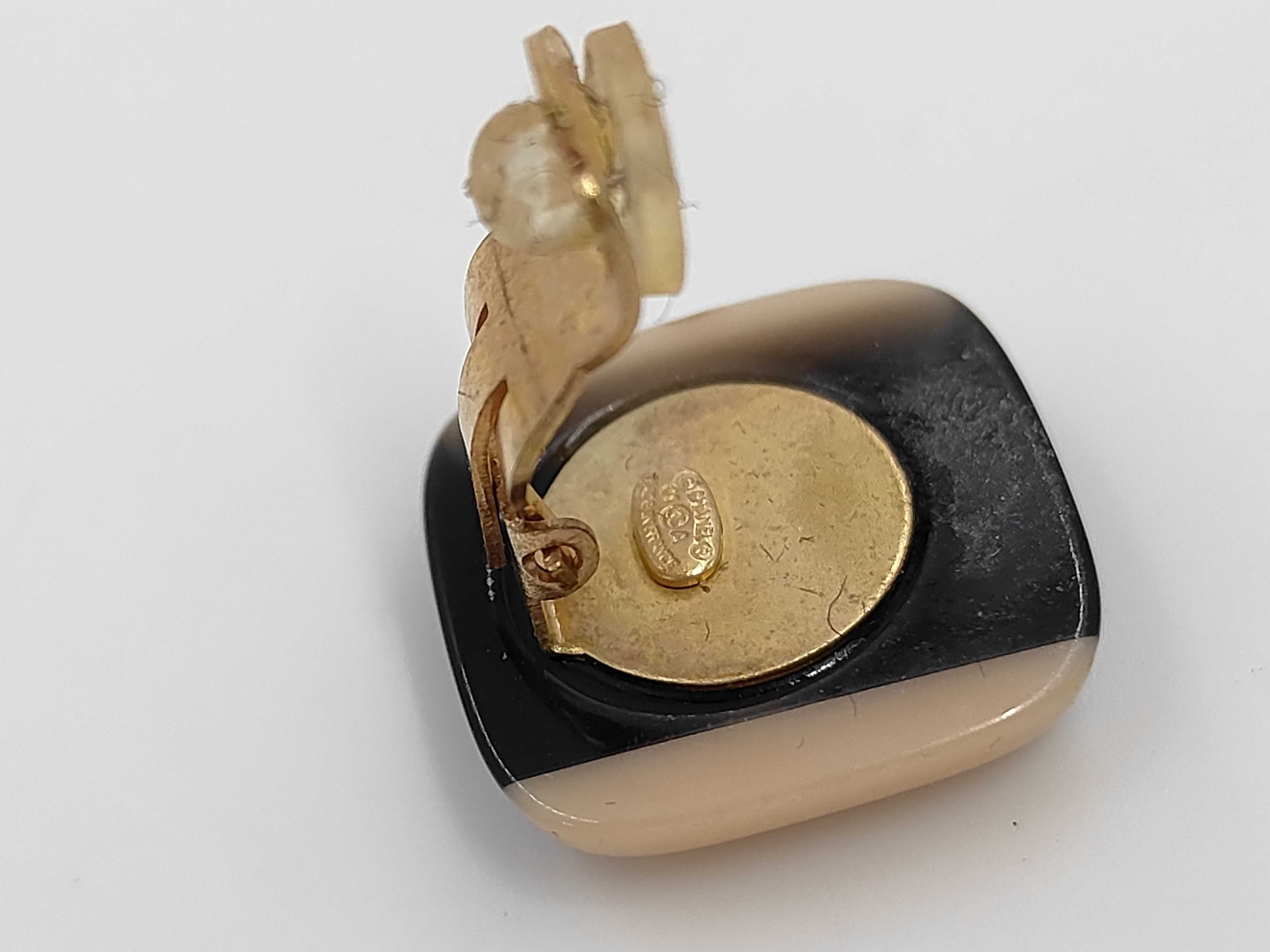 Earrings, Coco Mark Square, with original box. — view 5