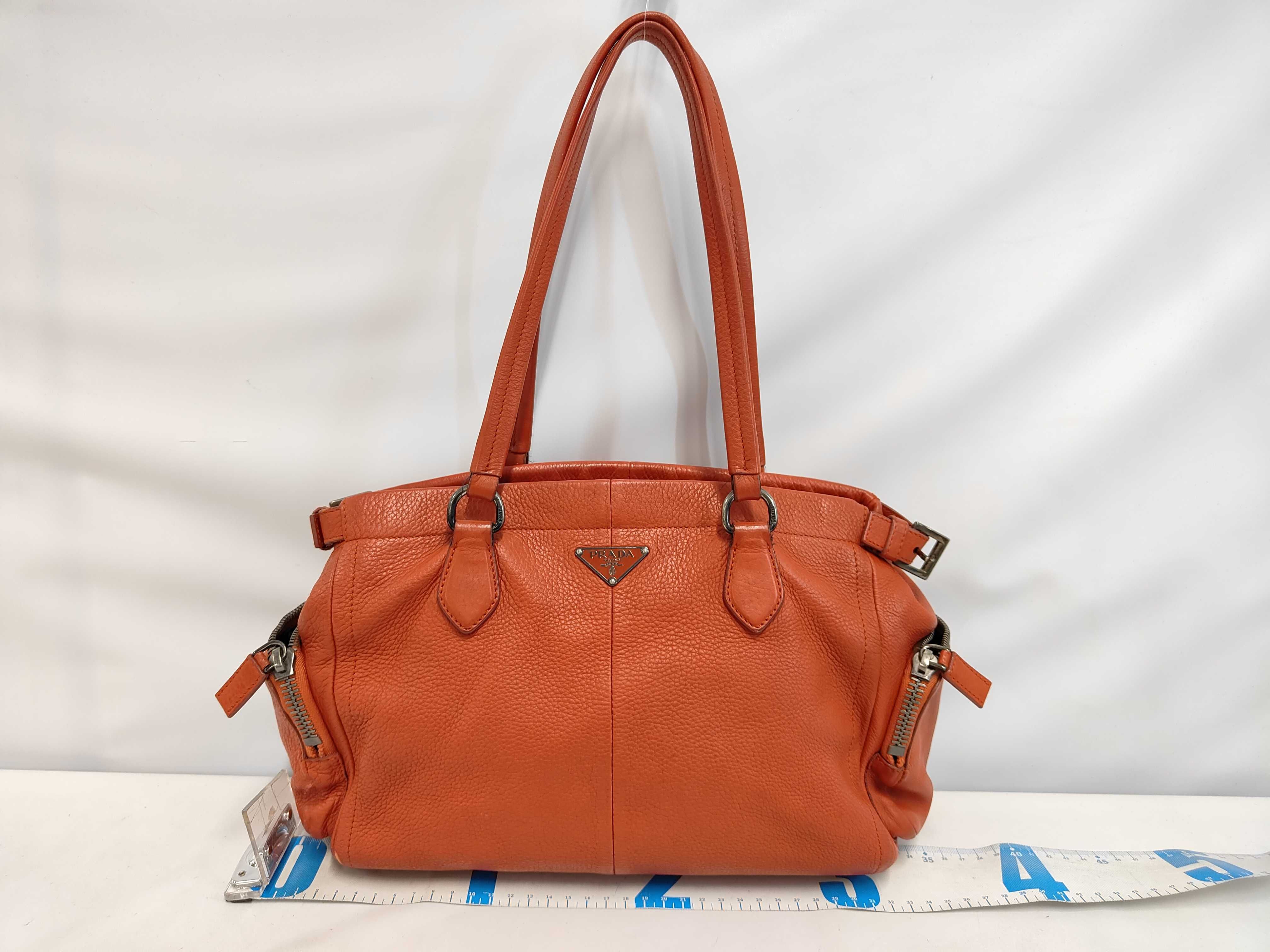Shoulder Bag Orange Leather Shoulder Bag — view 2