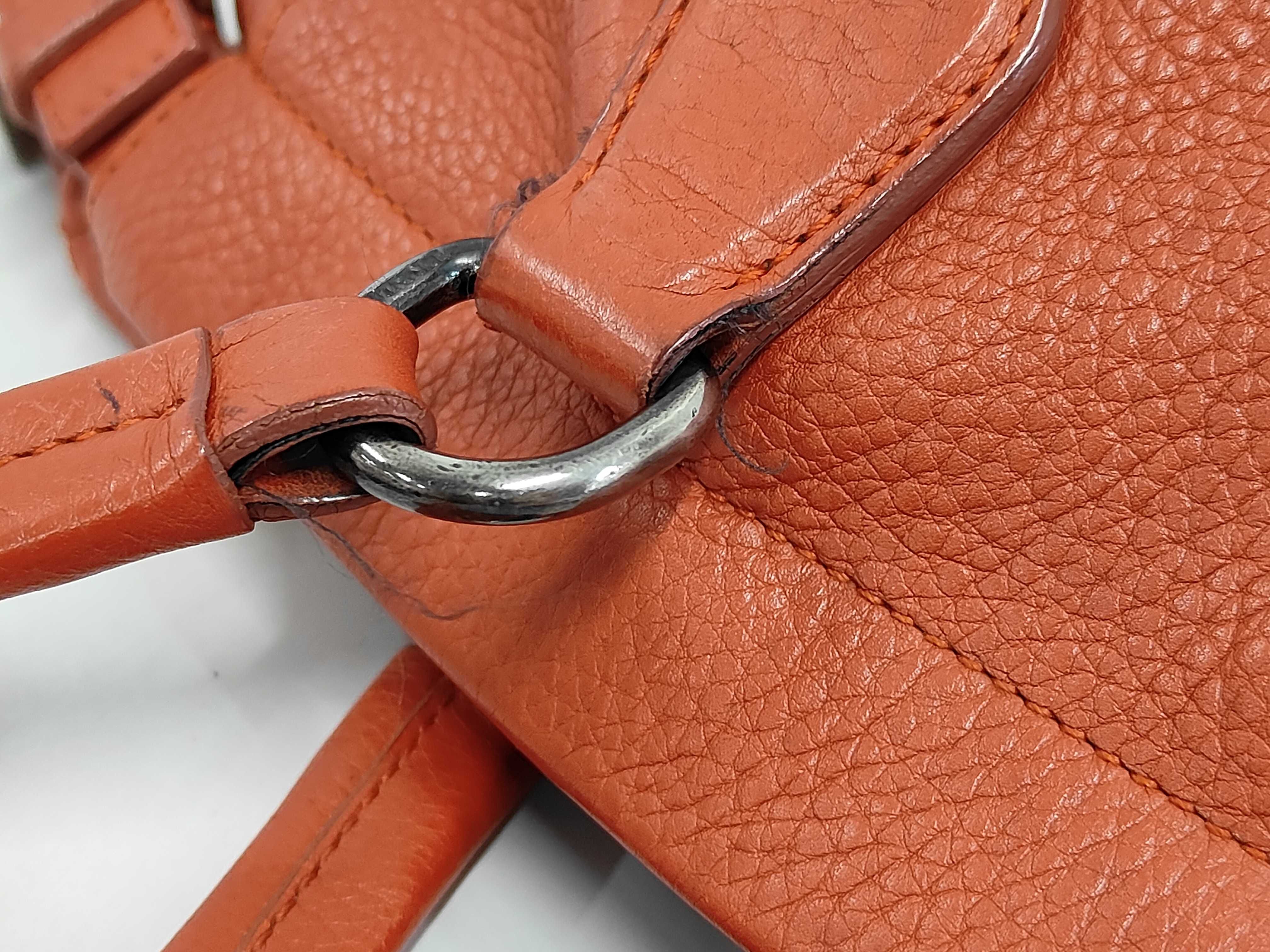 Shoulder Bag Orange Leather Shoulder Bag — view 6
