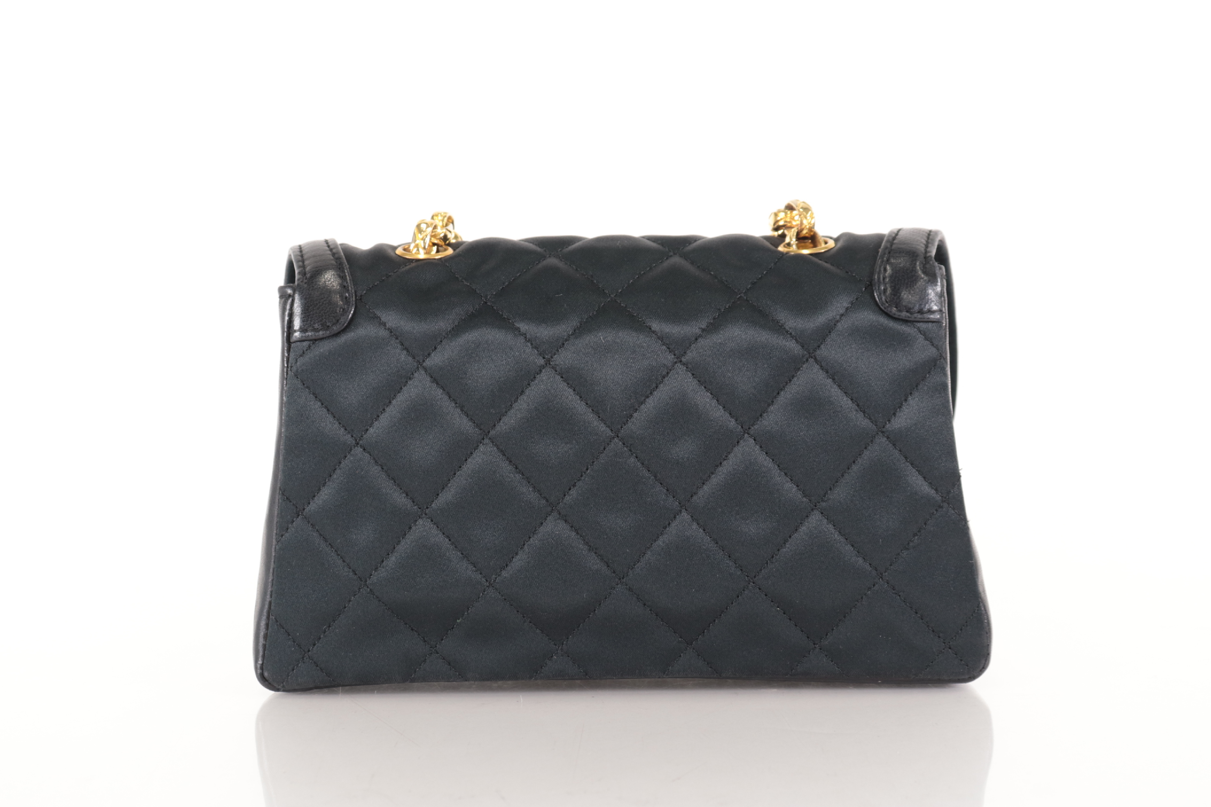 Turnlock Satin Jewel Chain Shoulder Bag with Pouch (Series 1) — view 3