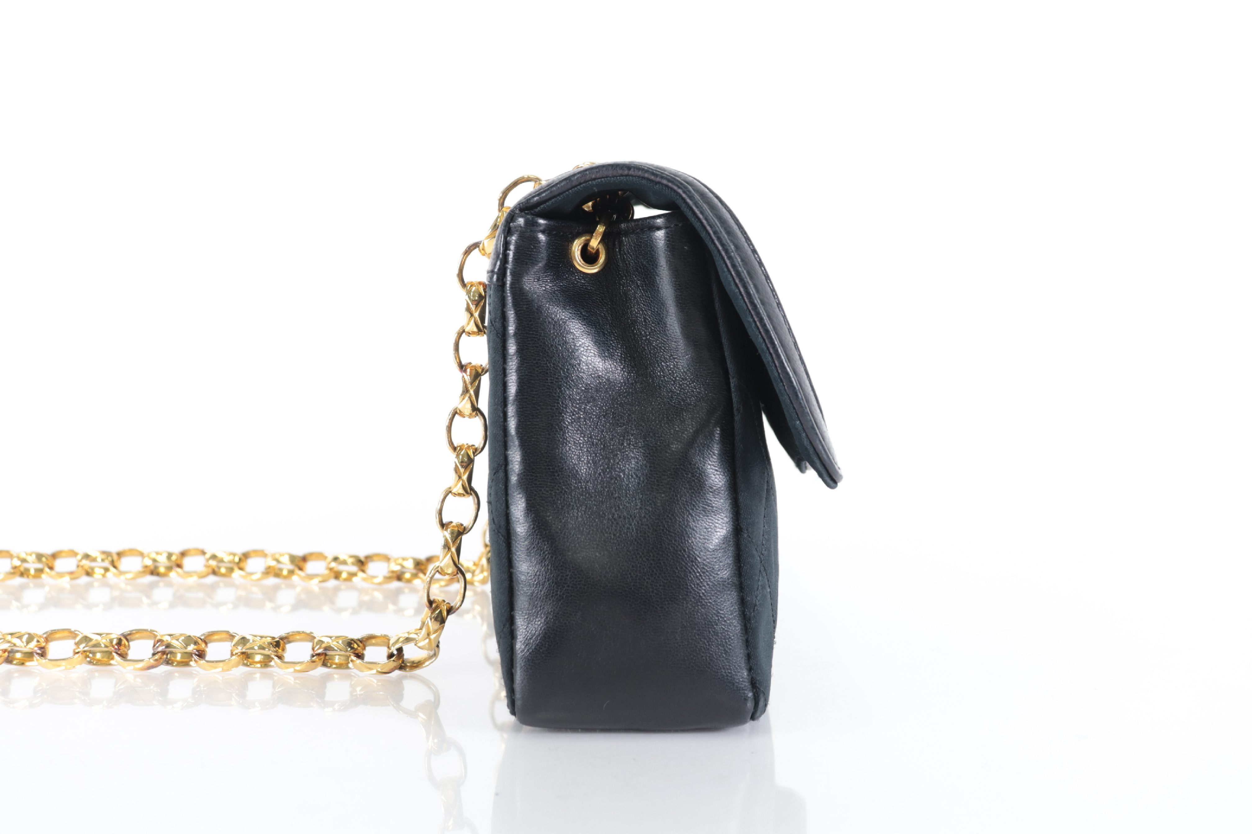 Turnlock Satin Jewel Chain Shoulder Bag with Pouch (Series 1) — view 4