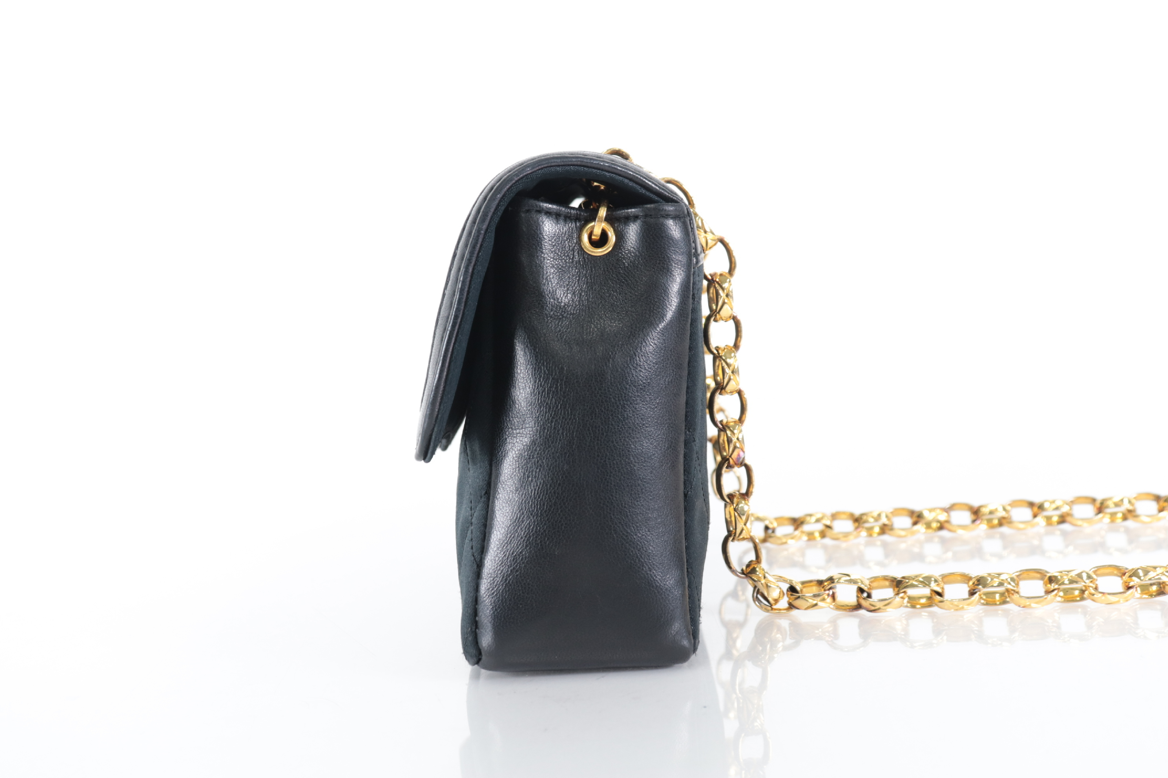 Turnlock Satin Jewel Chain Shoulder Bag with Pouch (Series 1) — view 5