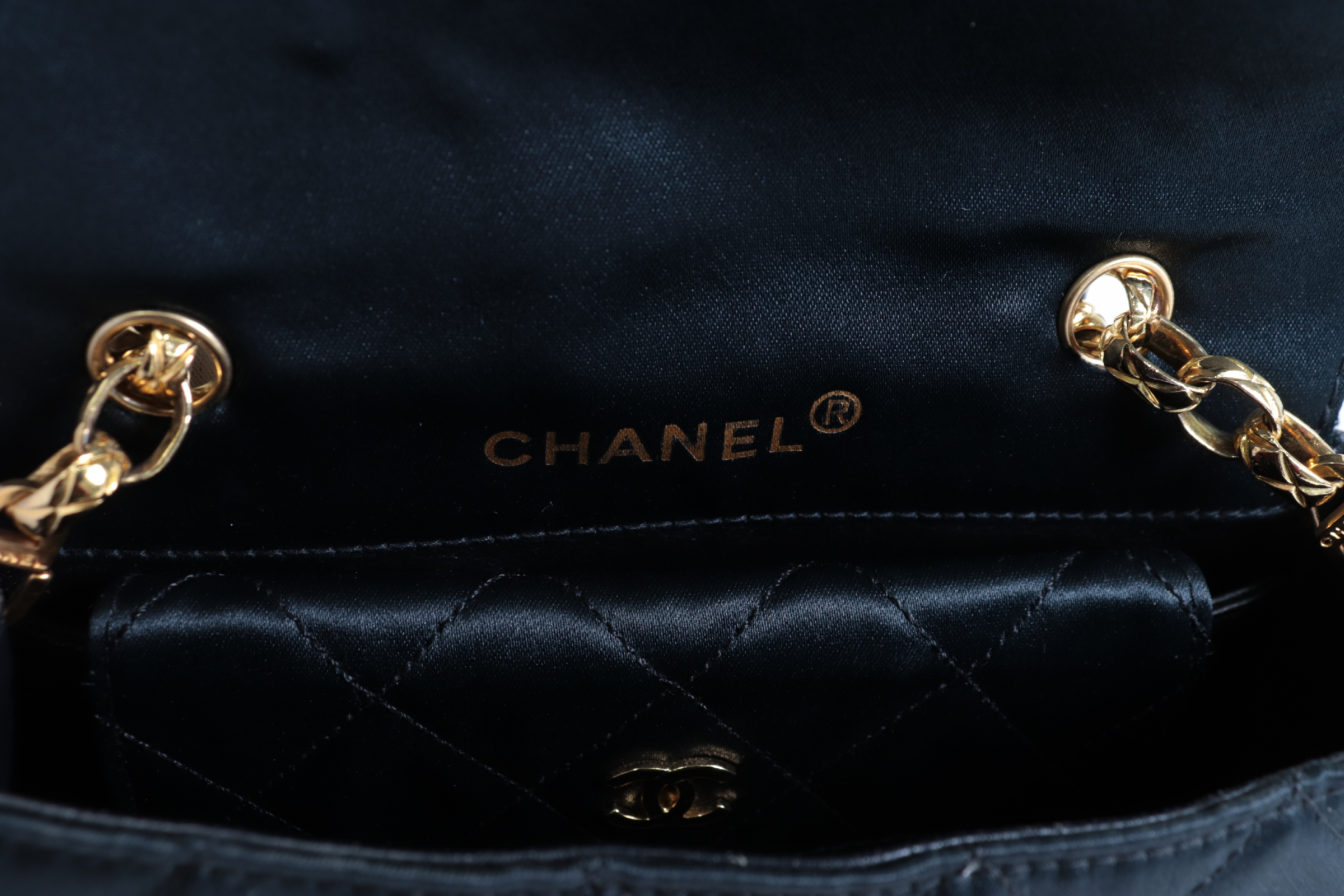 Turnlock Satin Jewel Chain Shoulder Bag with Pouch (Series 1) — view 8