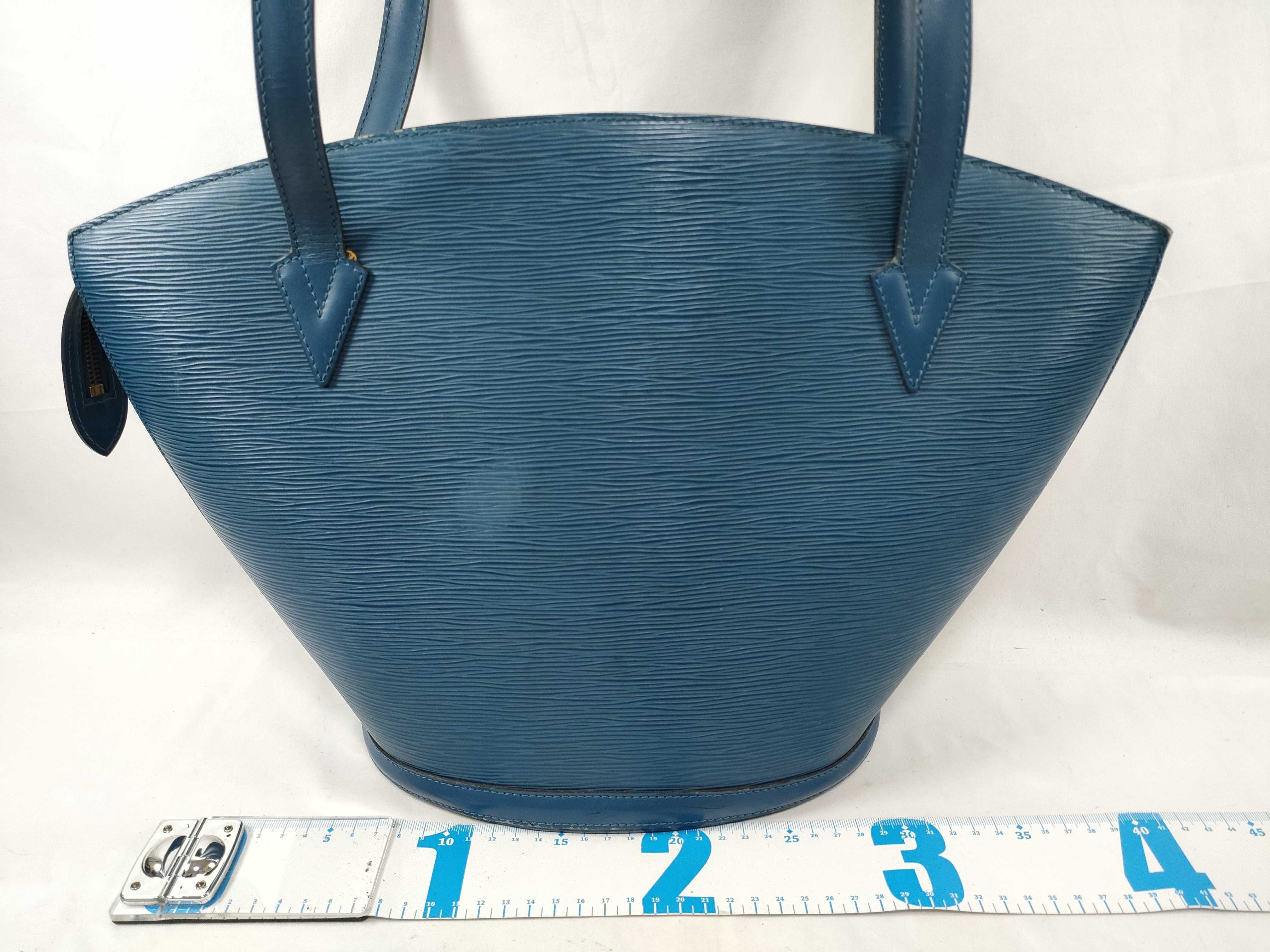 Epi Louis Vuitton Saint Jacques Blue Handbag — view 2