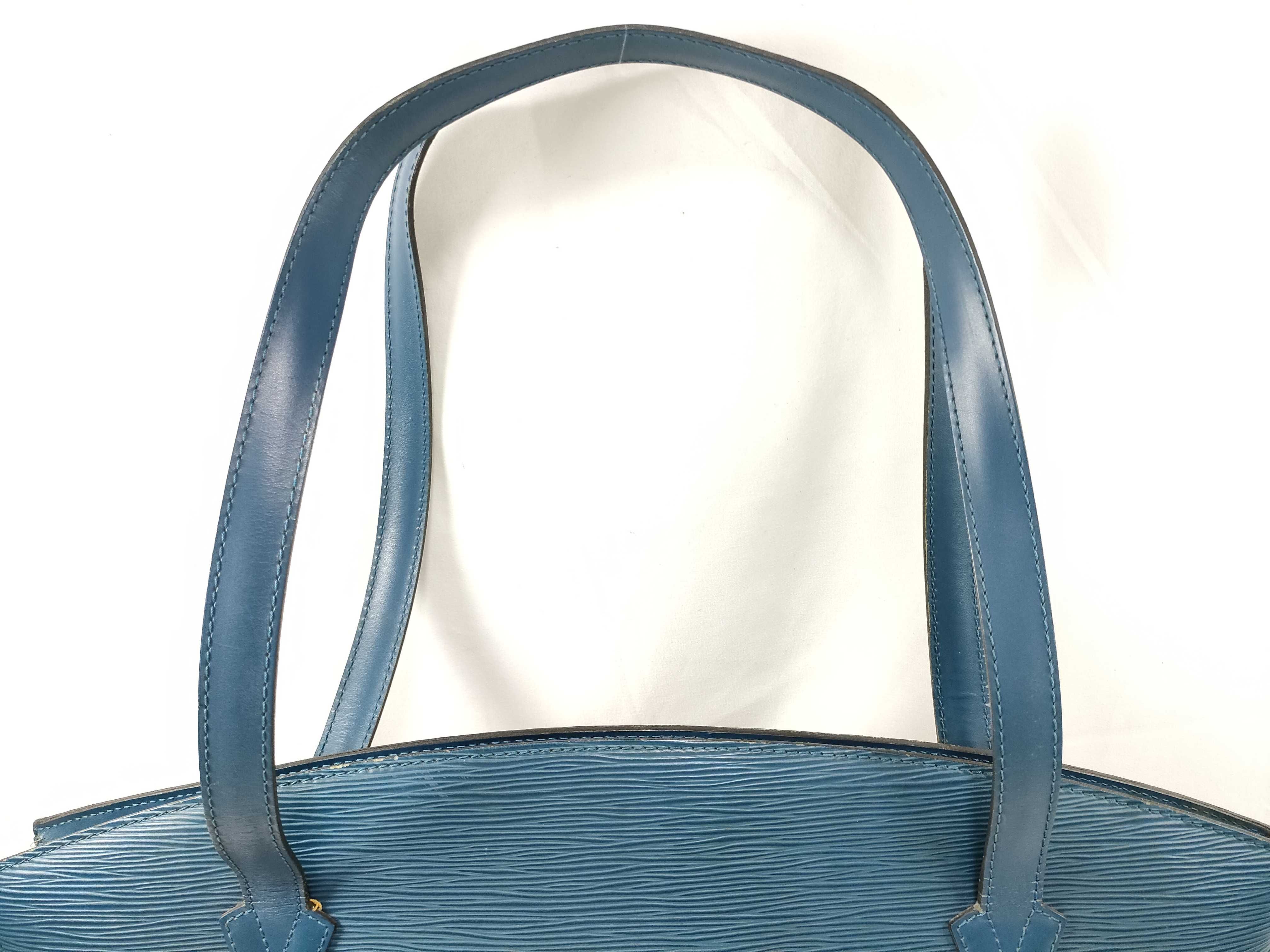 Epi Louis Vuitton Saint Jacques Blue Handbag — view 3