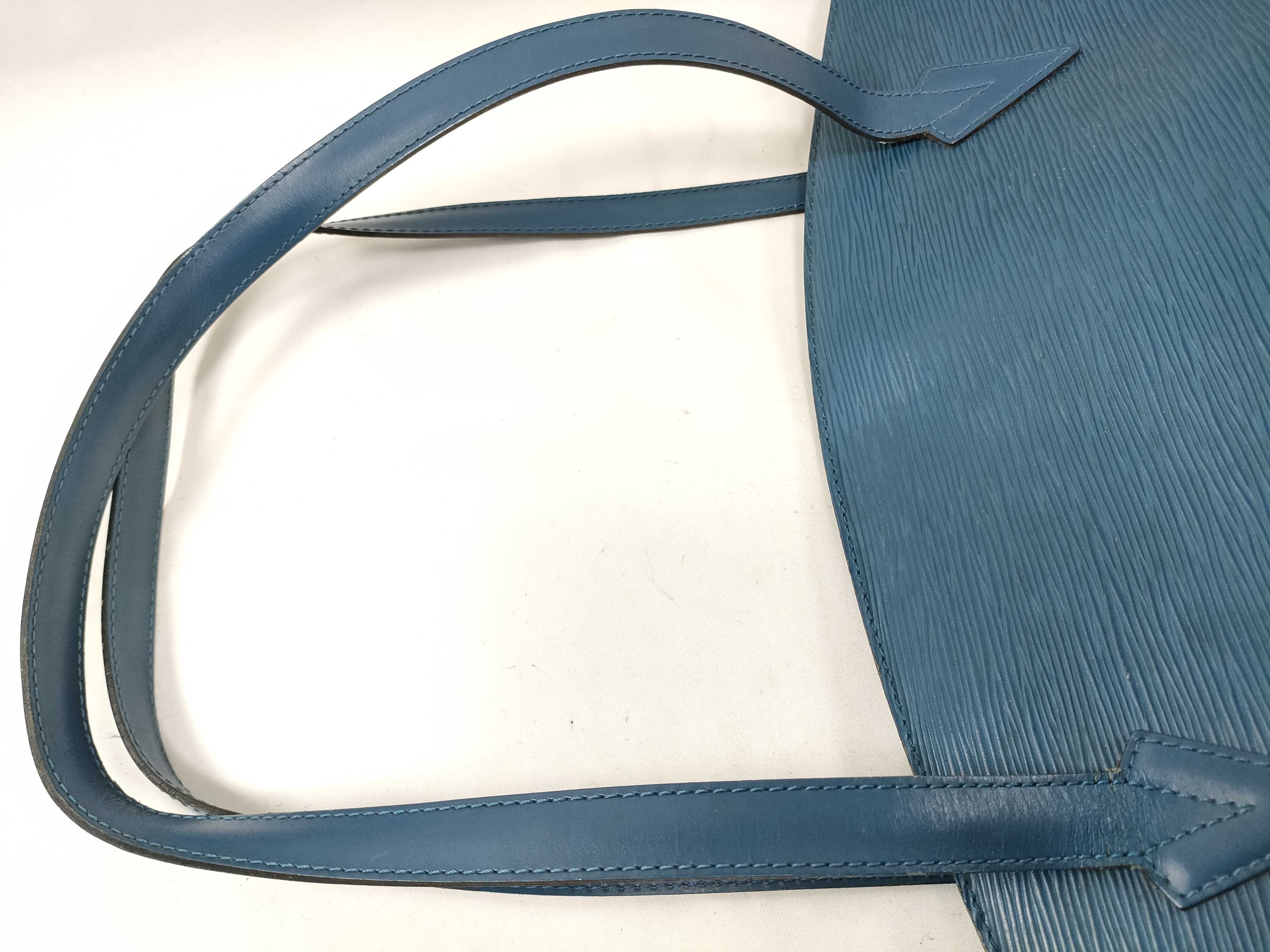 Epi Louis Vuitton Saint Jacques Blue Handbag — view 5