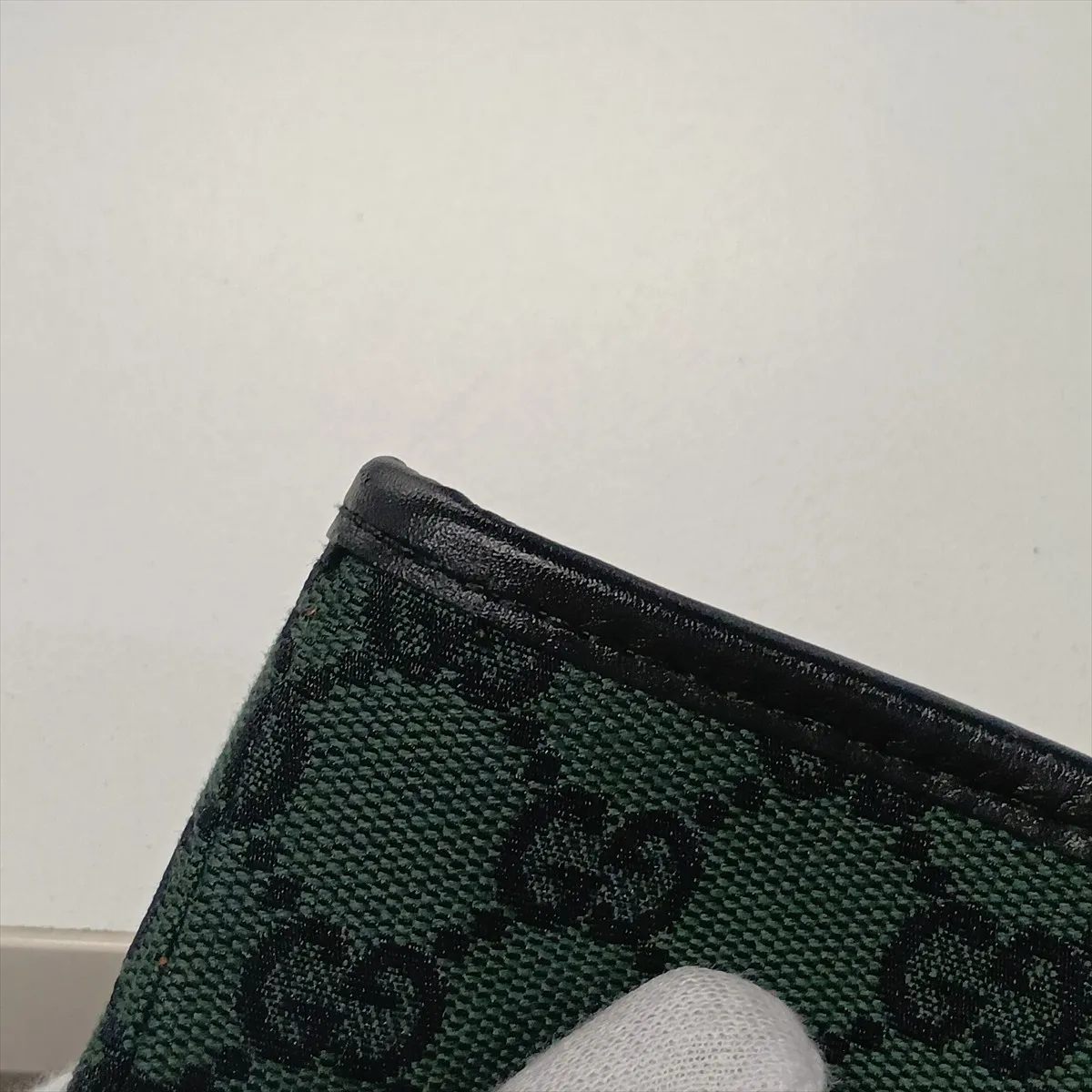 GG Canvas x Leather Tote Bag Green 285768 Outlet — view 12