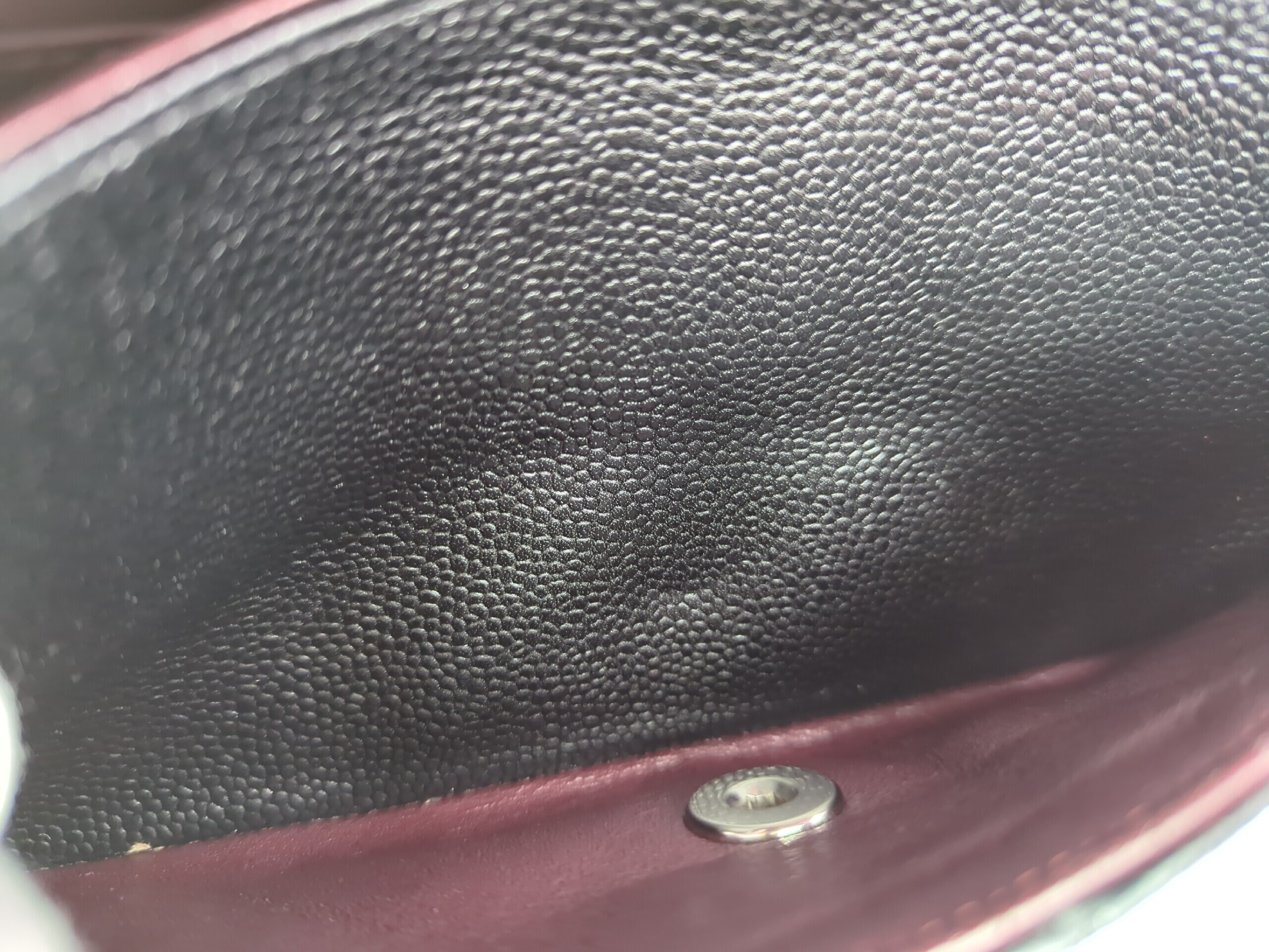 Caviar Skin Double Flap Shoulder Bag, Size 23, Black, Silver Hardware, Serial Number 23 — view 11
