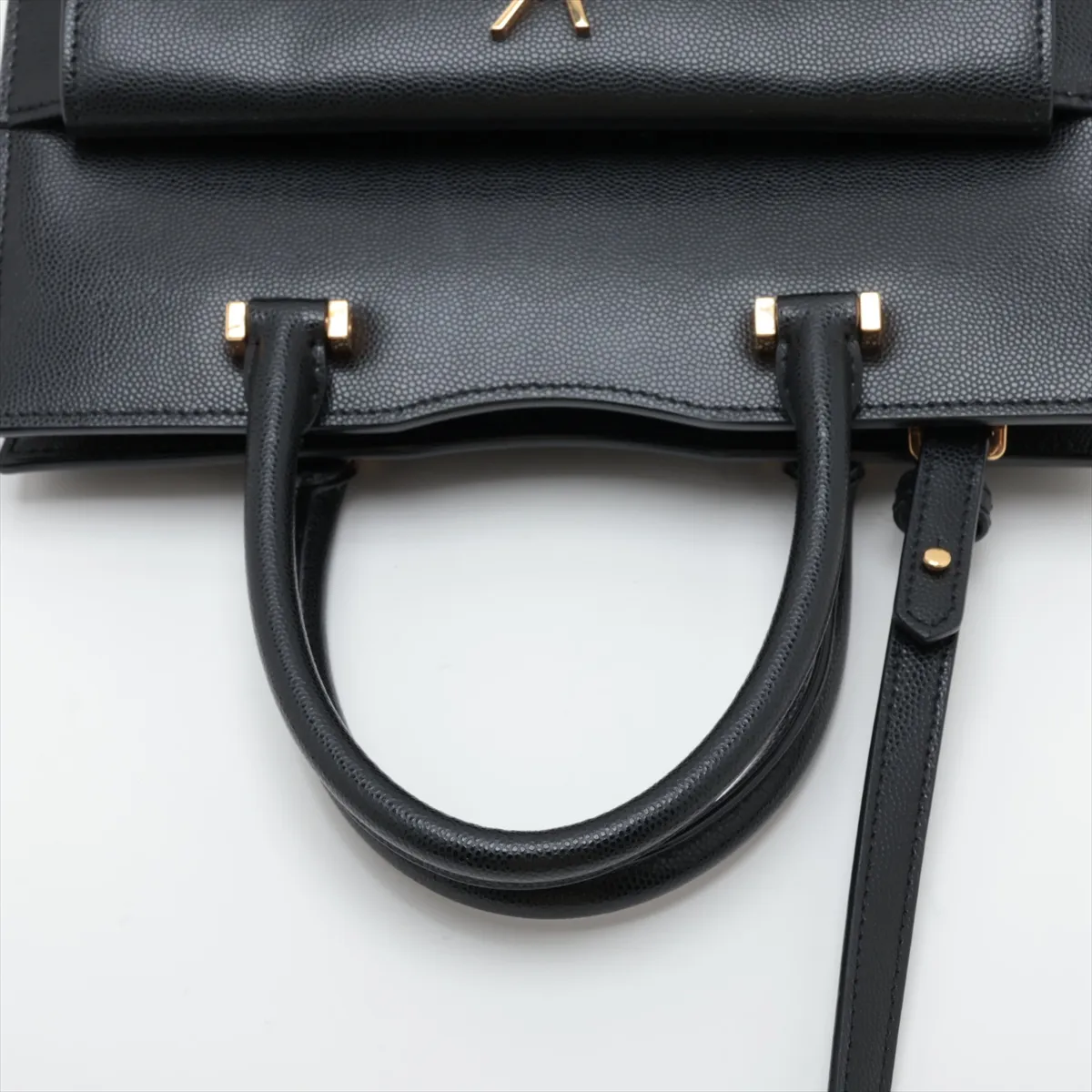 Uptown 634730 Leather 2-Way Handbag, Black — view 5