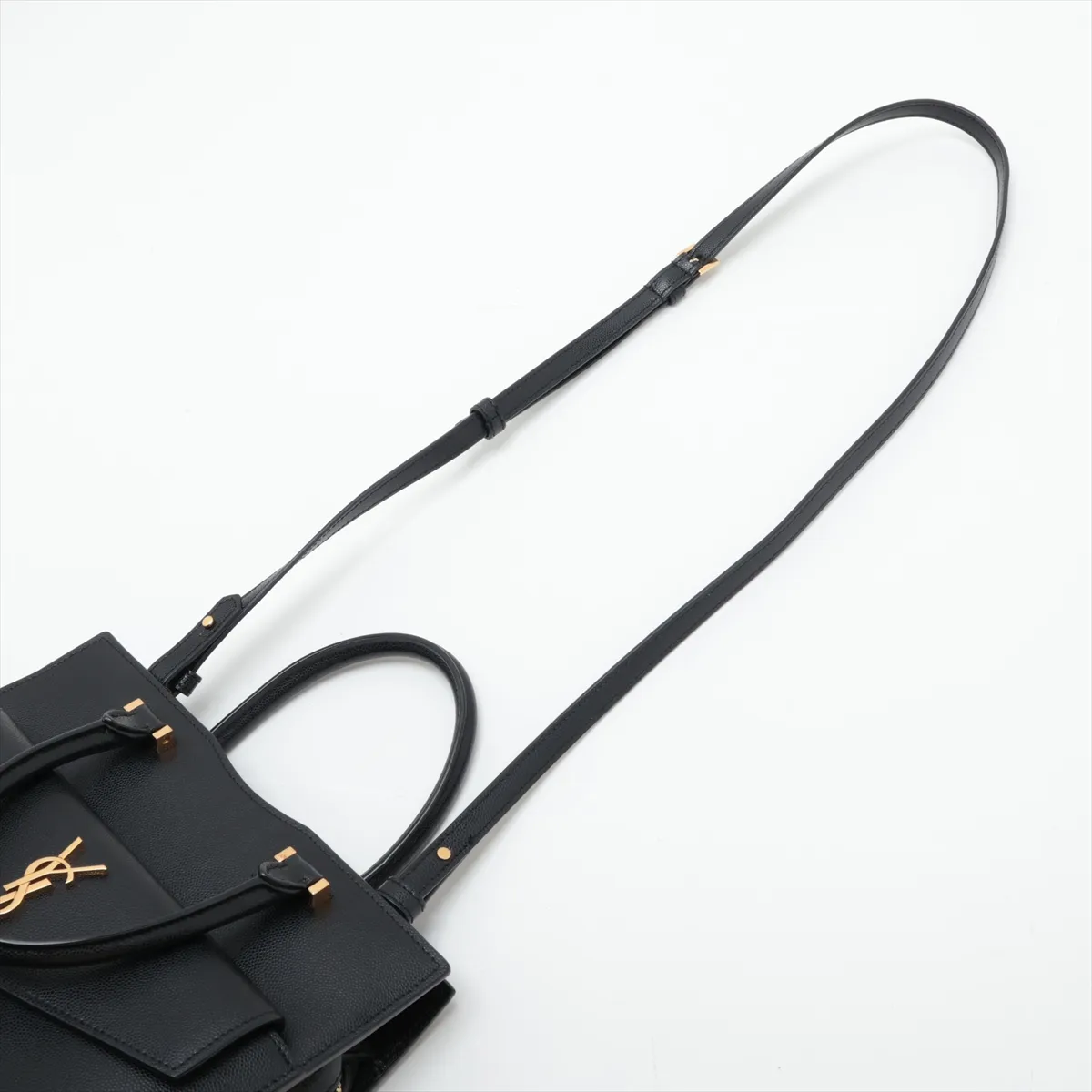 Uptown 634730 Leather 2-Way Handbag, Black — view 7