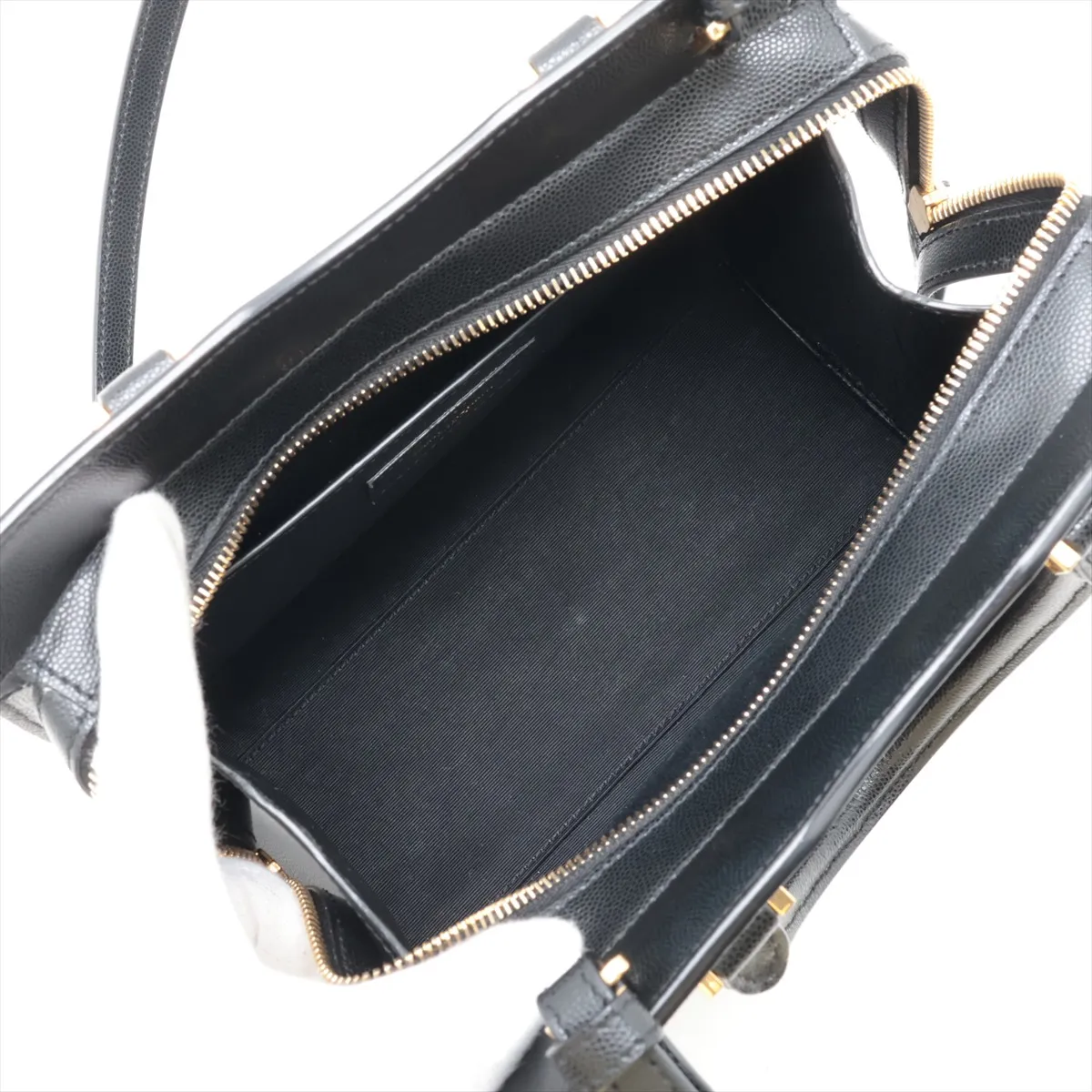 Uptown 634730 Leather 2-Way Handbag, Black — view 8