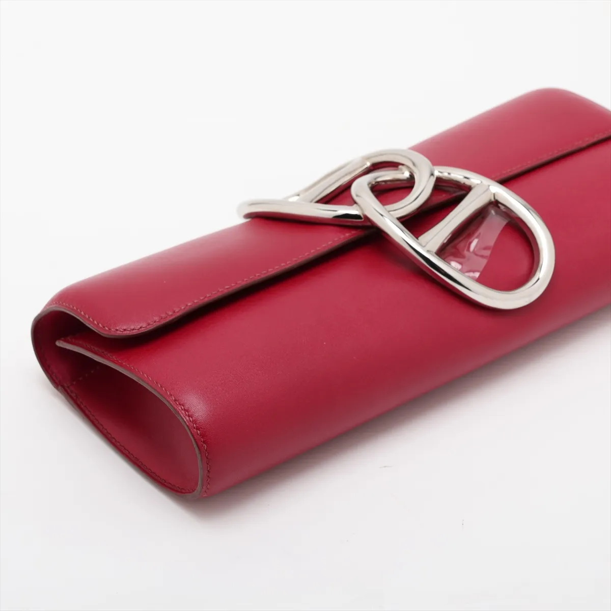 Pochette Ege Veau Tadelakt Ruby Silver Hardware P:2012 — view 4