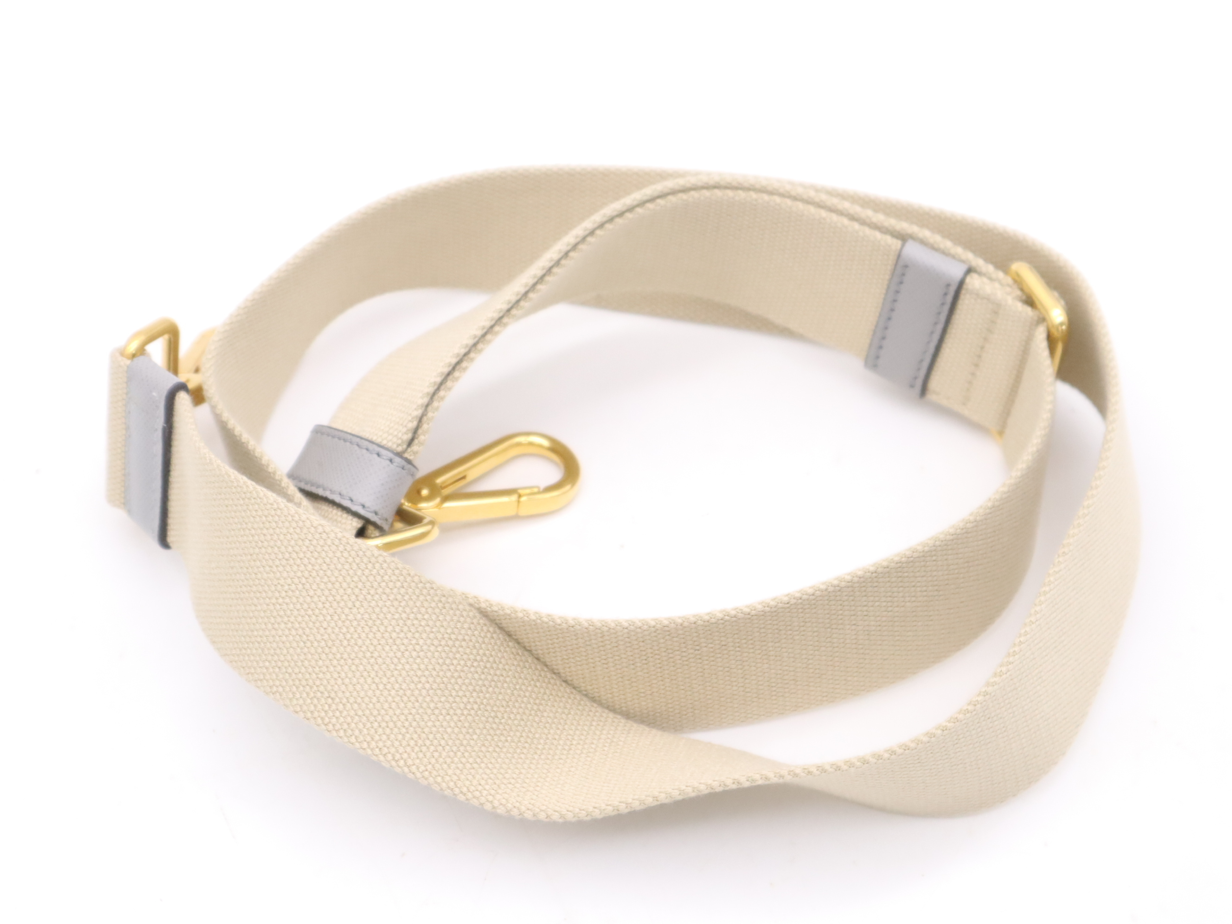 Canvas Canapa Tote Bag, Gray, Gold Hardware, with Shoulder Strap and Card Holder. — view 13