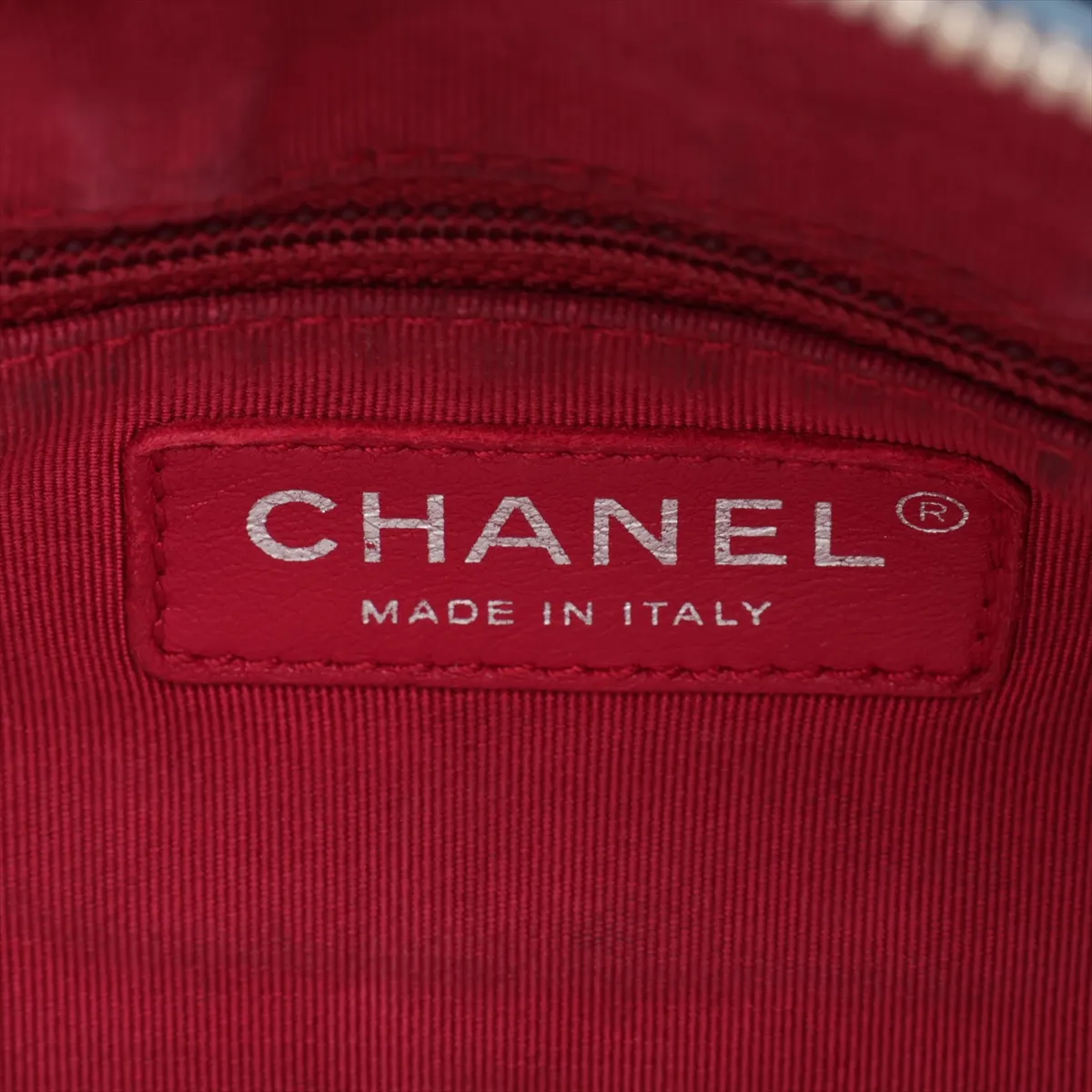 Gabrielle de Chanel Vintage Calfskin Chain Shoulder Bag, Navy x Black, Gold x Silver Hardware, Serial Number 24 — view 9
