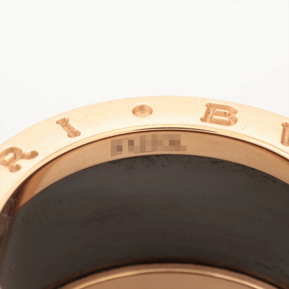 B.zero1 Ring, 750 (PG) x Ceramic, 10.7g, Size 55, S72S3L, Dents, — view 3
