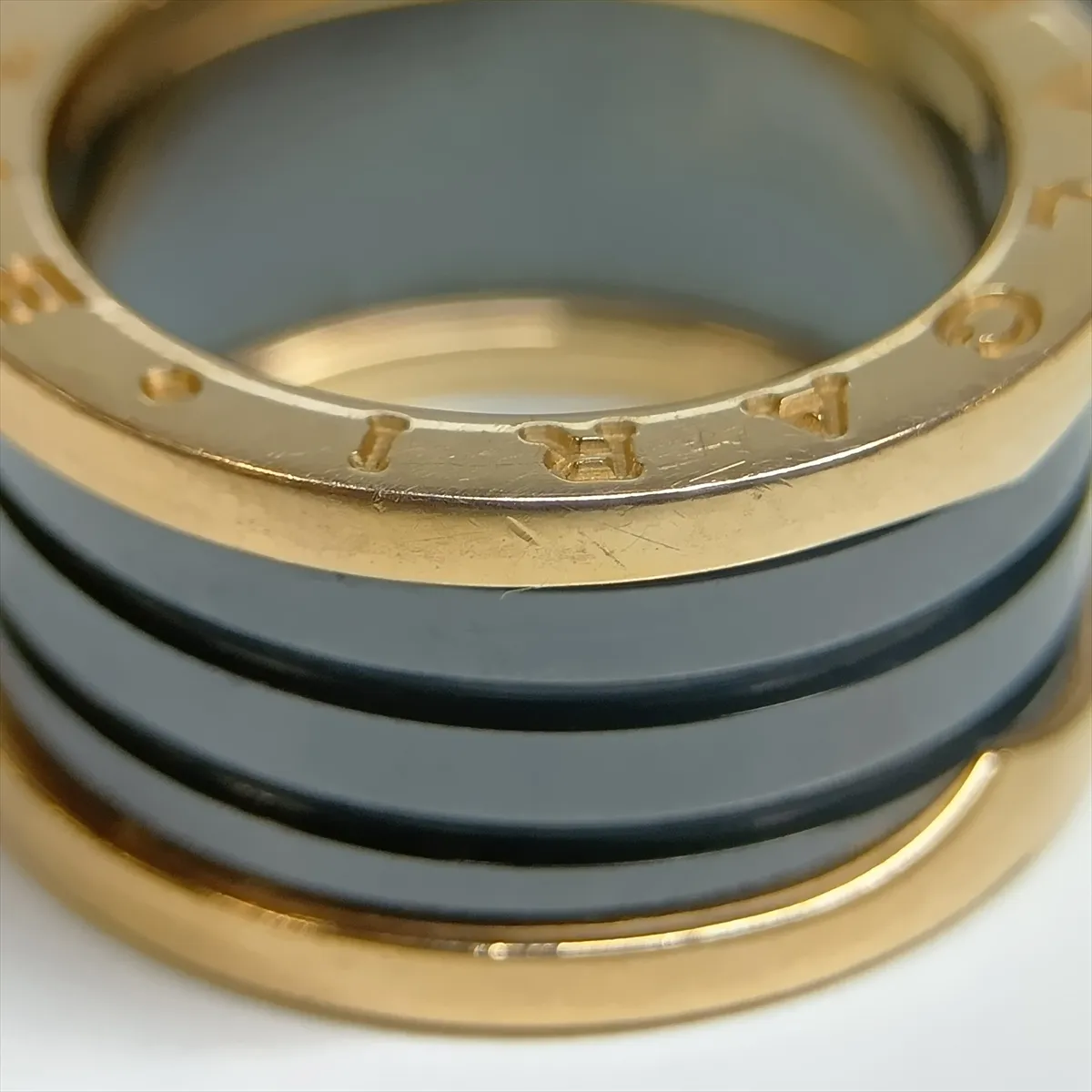 B.zero1 Ring, 750 (PG) x Ceramic, 10.7g, Size 55, S72S3L, Dents, — view 5